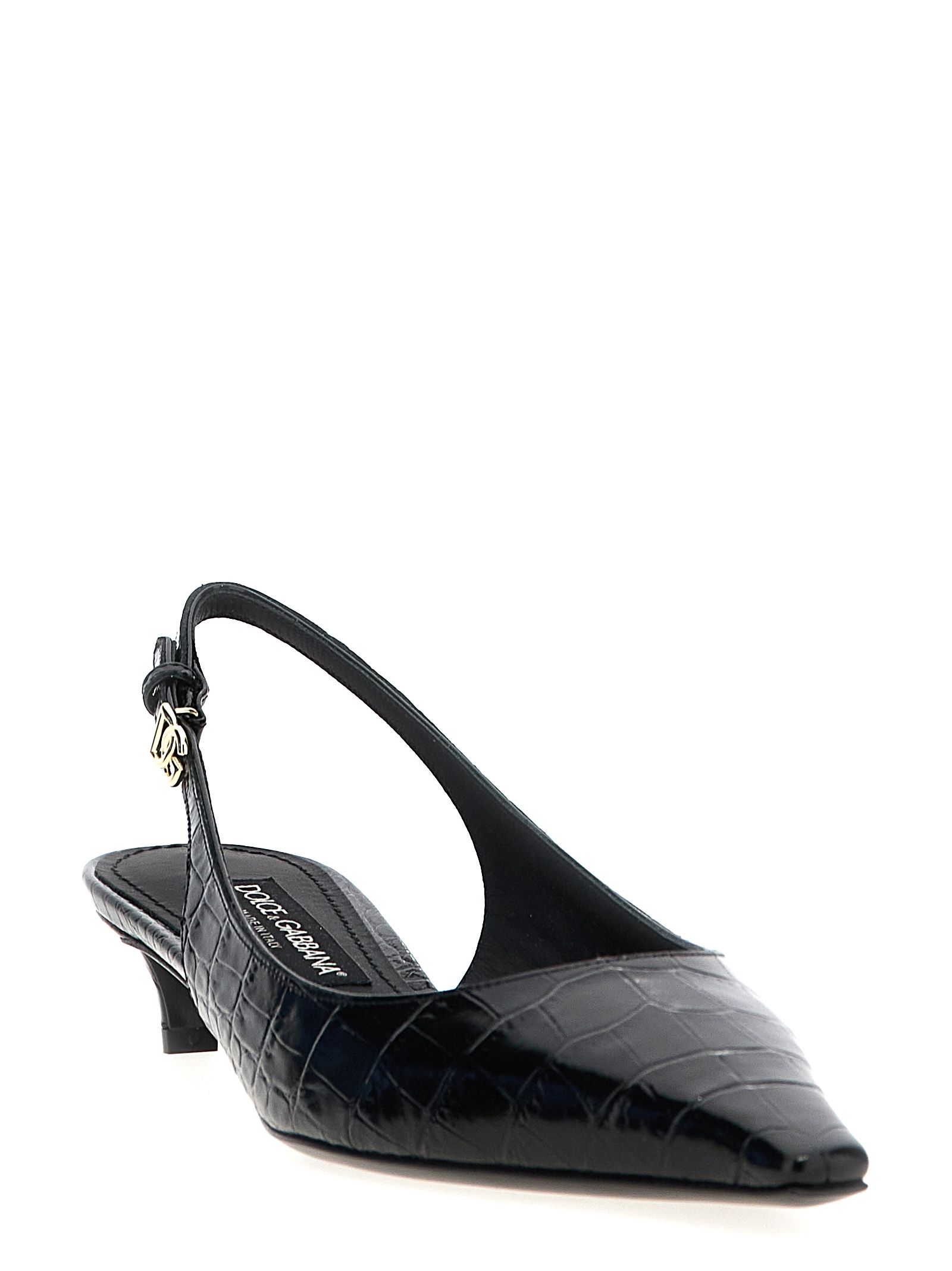 Calfskin Mid Heel Women's Pumps - Dolce & Gabbana - Modalova