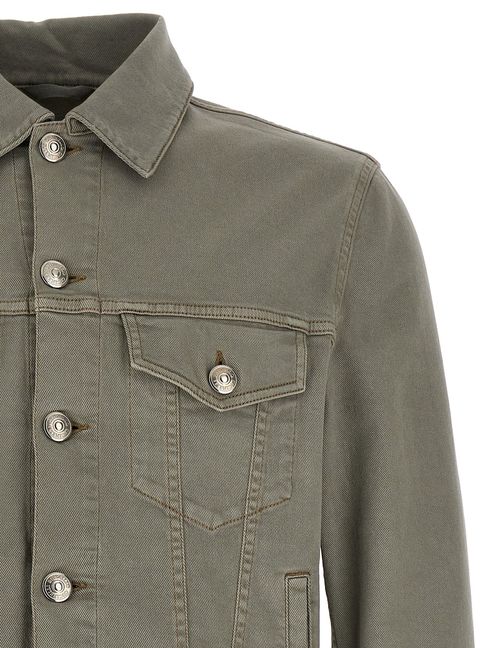 Cotton Denim Men's Jacket - Brunello Cucinelli - Modalova