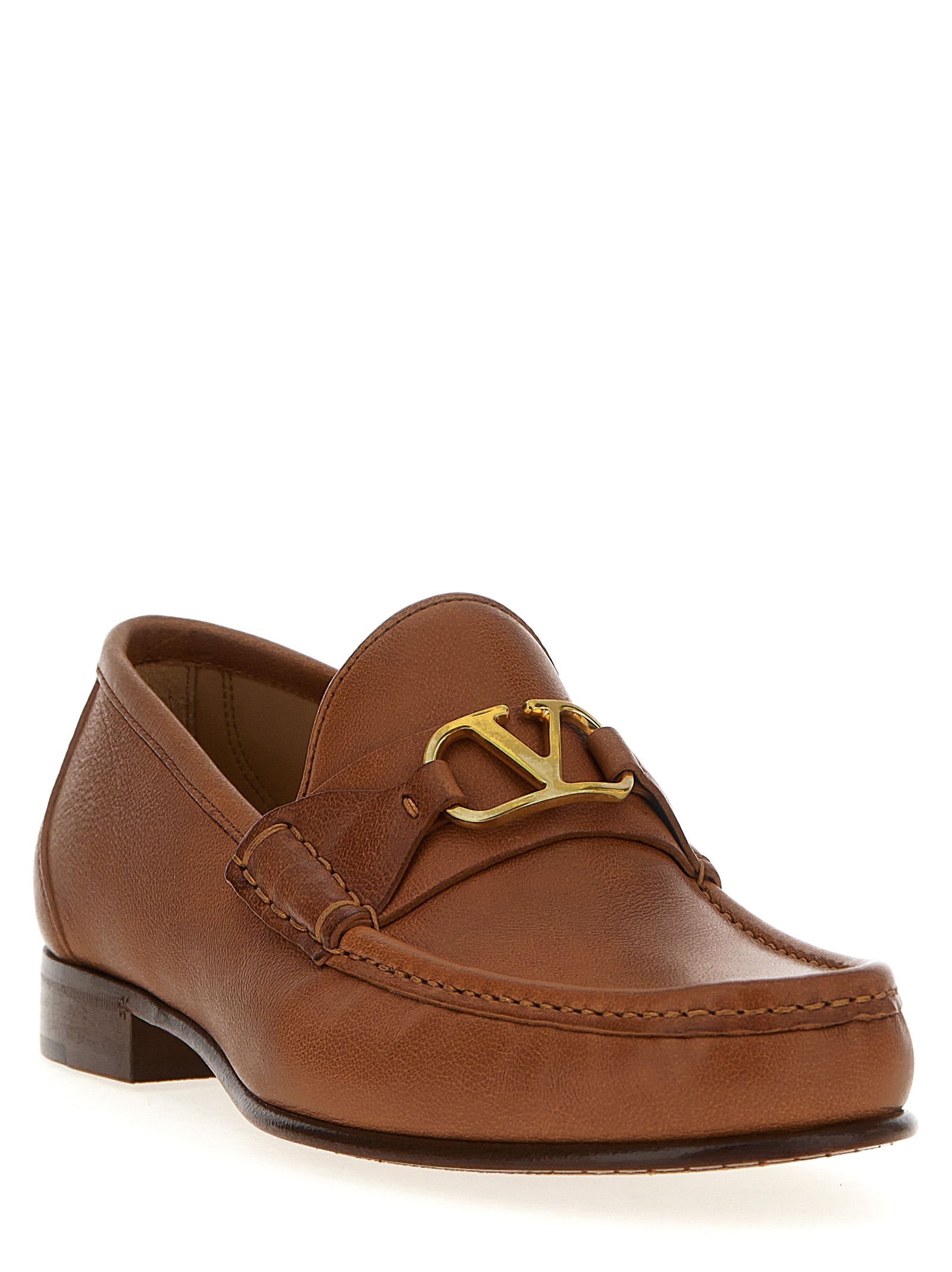 Leather Slip-On Men's Loafers - Valentino Garavani - Modalova