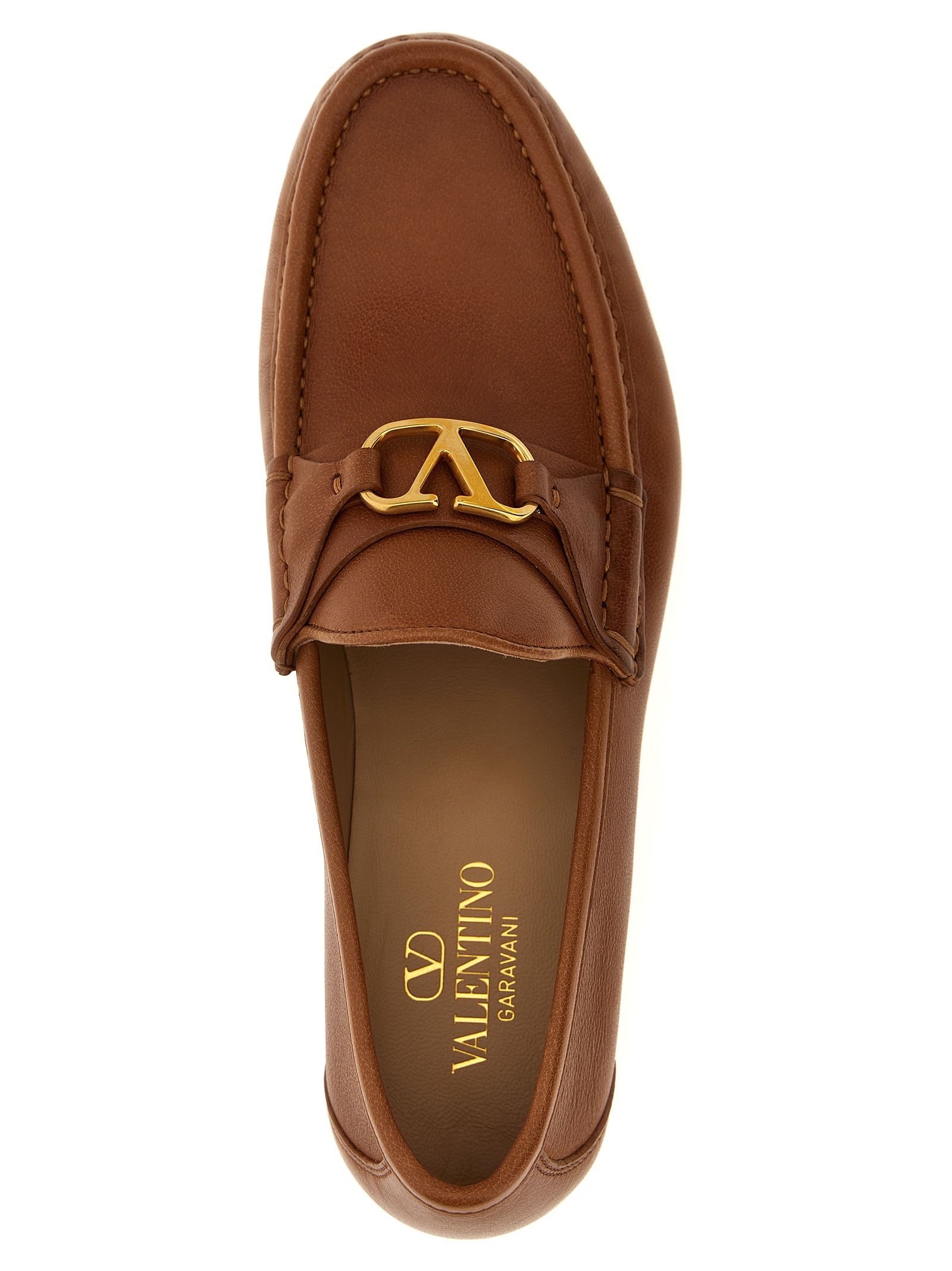 Leather Slip-On Men's Loafers - Valentino Garavani - Modalova
