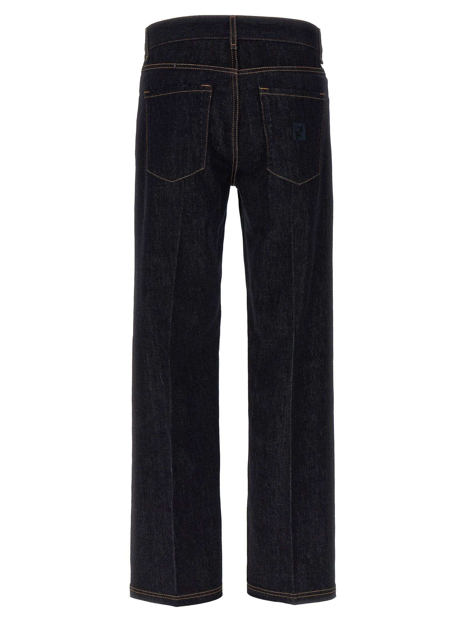 Cotton Straight-Leg Men's Jeans - Fendi - Modalova
