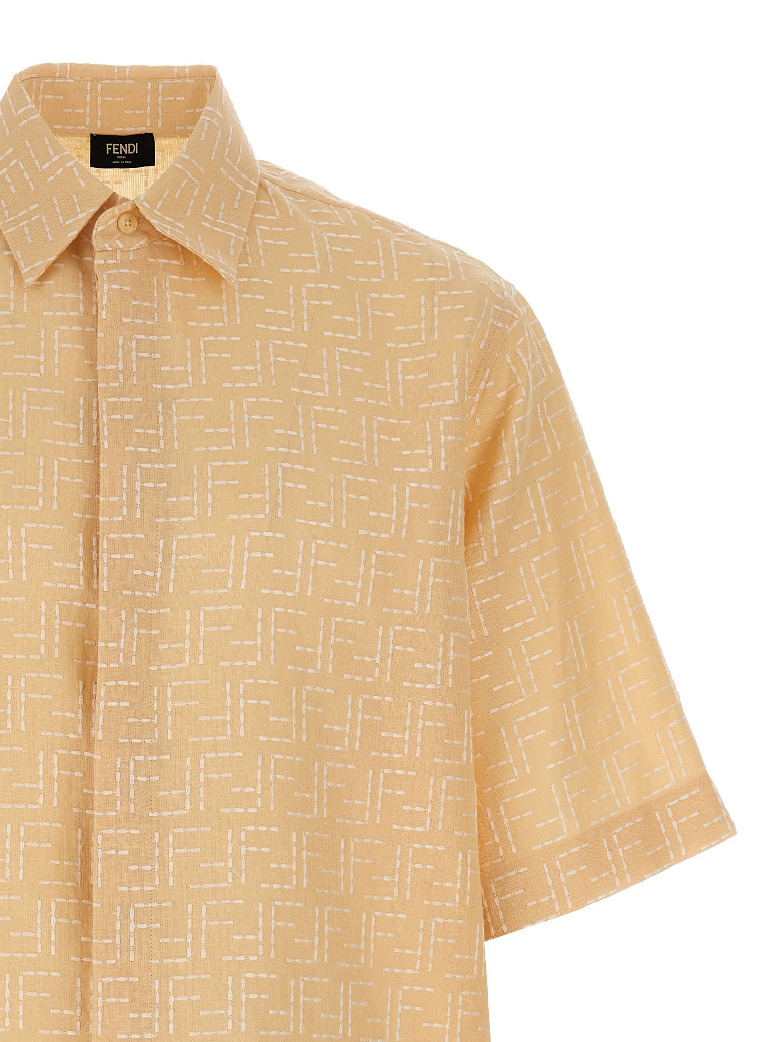 Fendi Beige Linen Men's Blouse - Fendi - Modalova