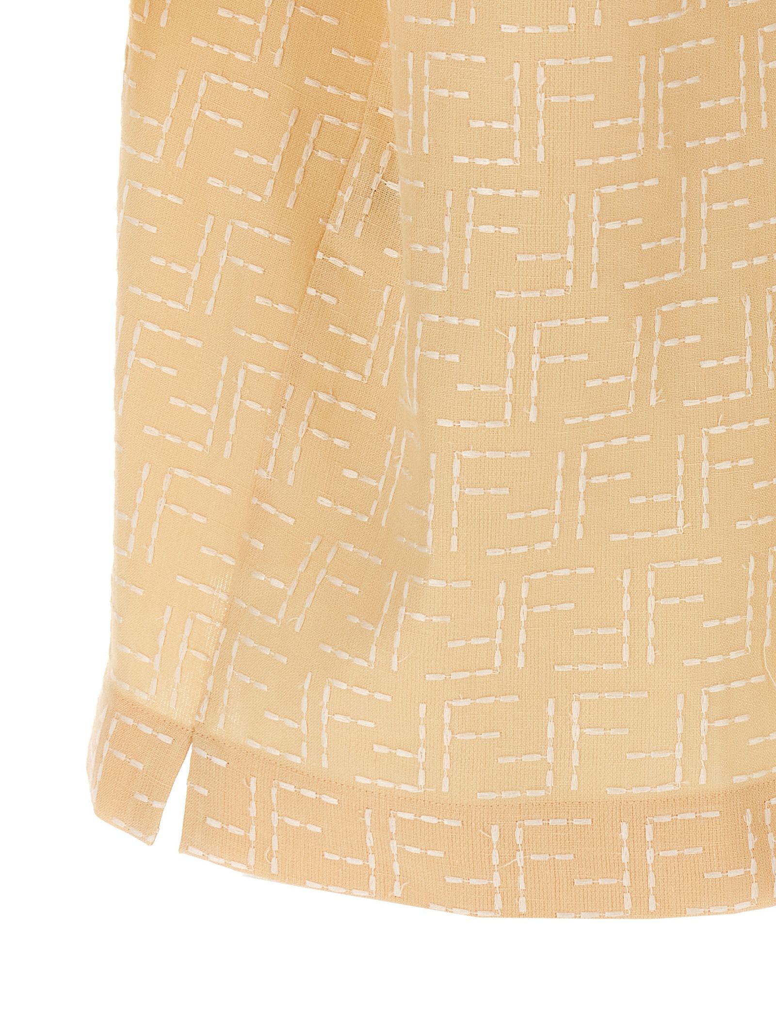 Fendi Beige Linen Men's Blouse - Fendi - Modalova
