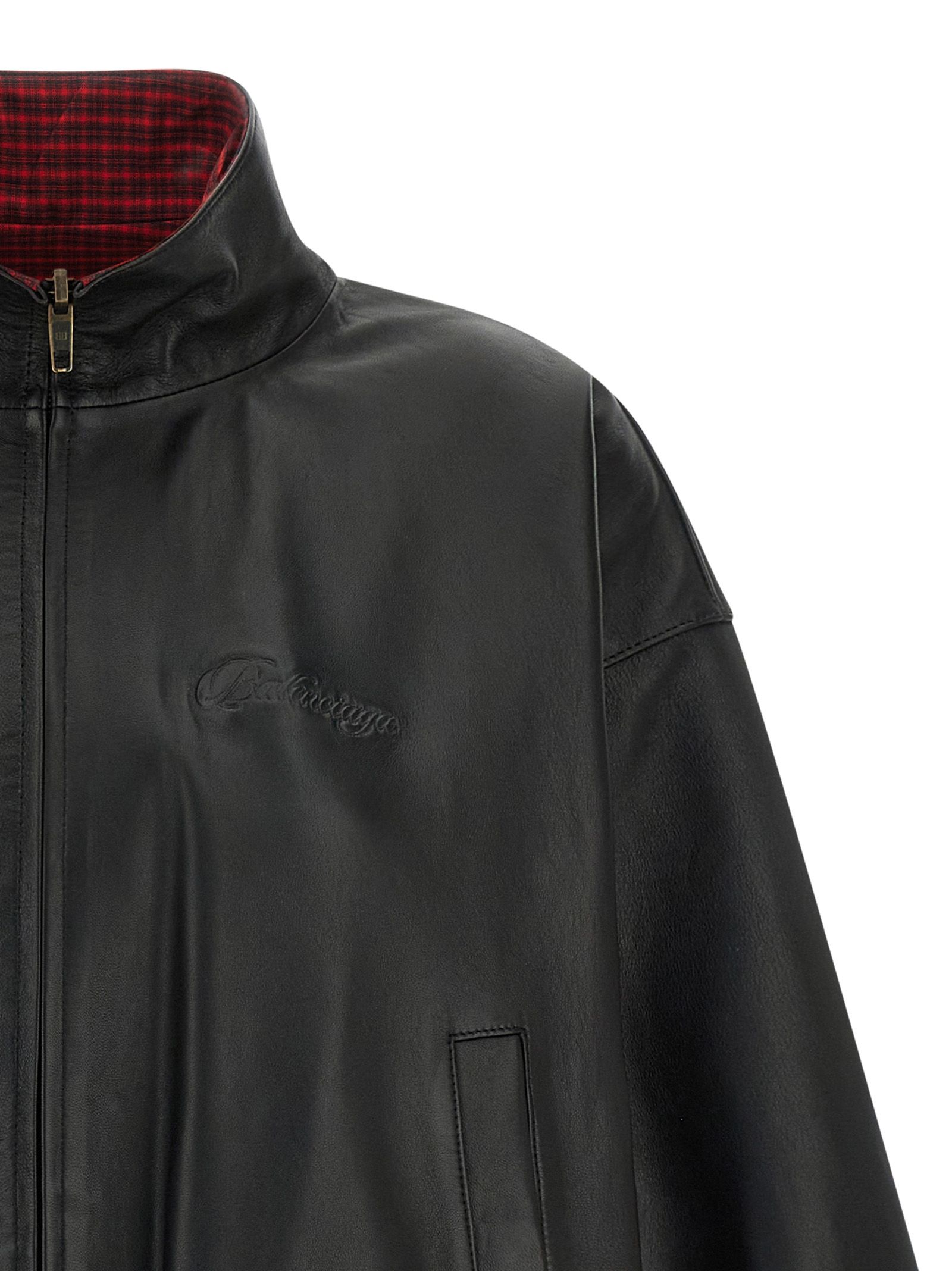 Lamb Leather Leather Women's Jacket - Balenciaga - Modalova