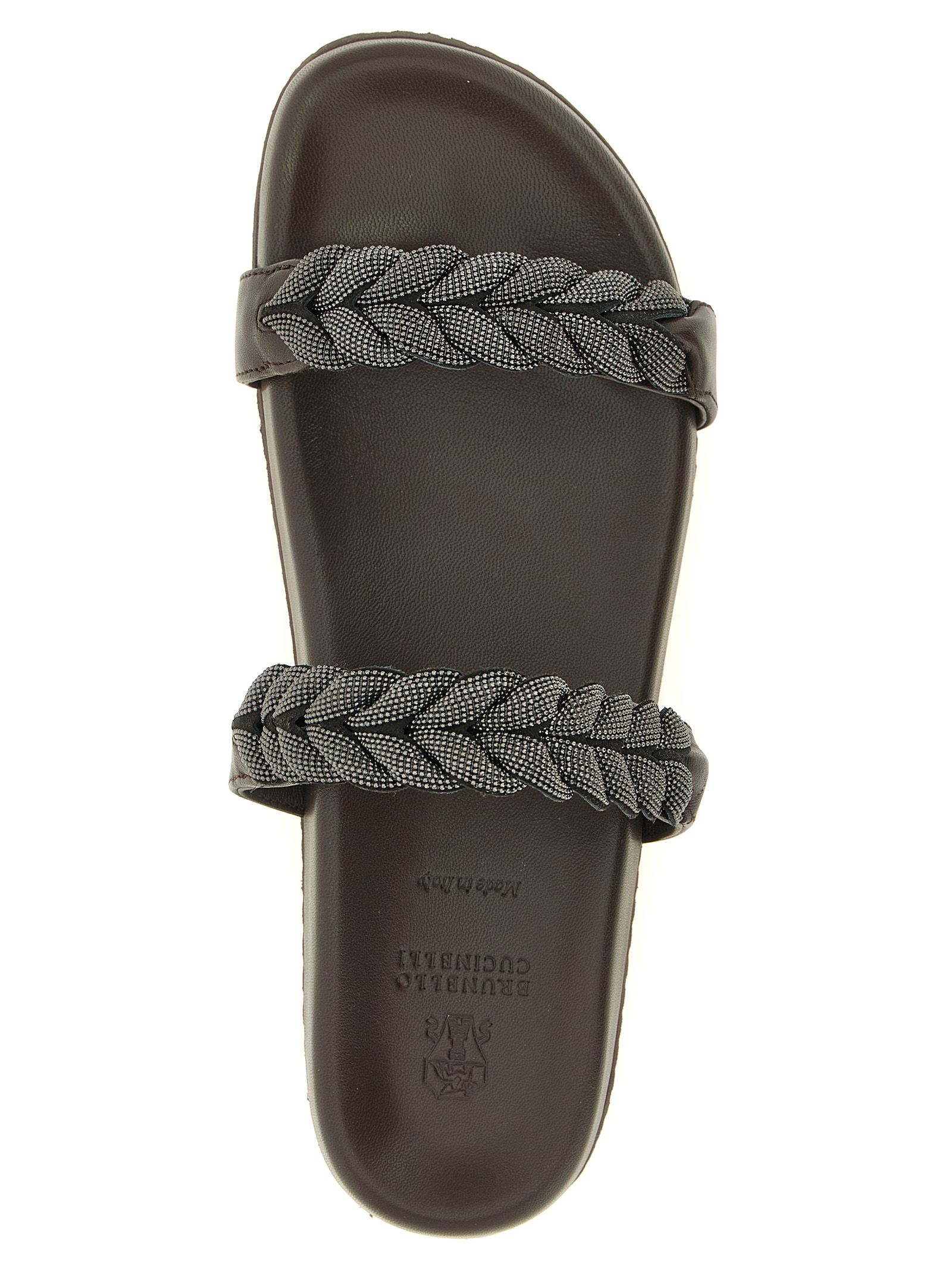 Leather Women's Slides - Brunello Cucinelli - Modalova