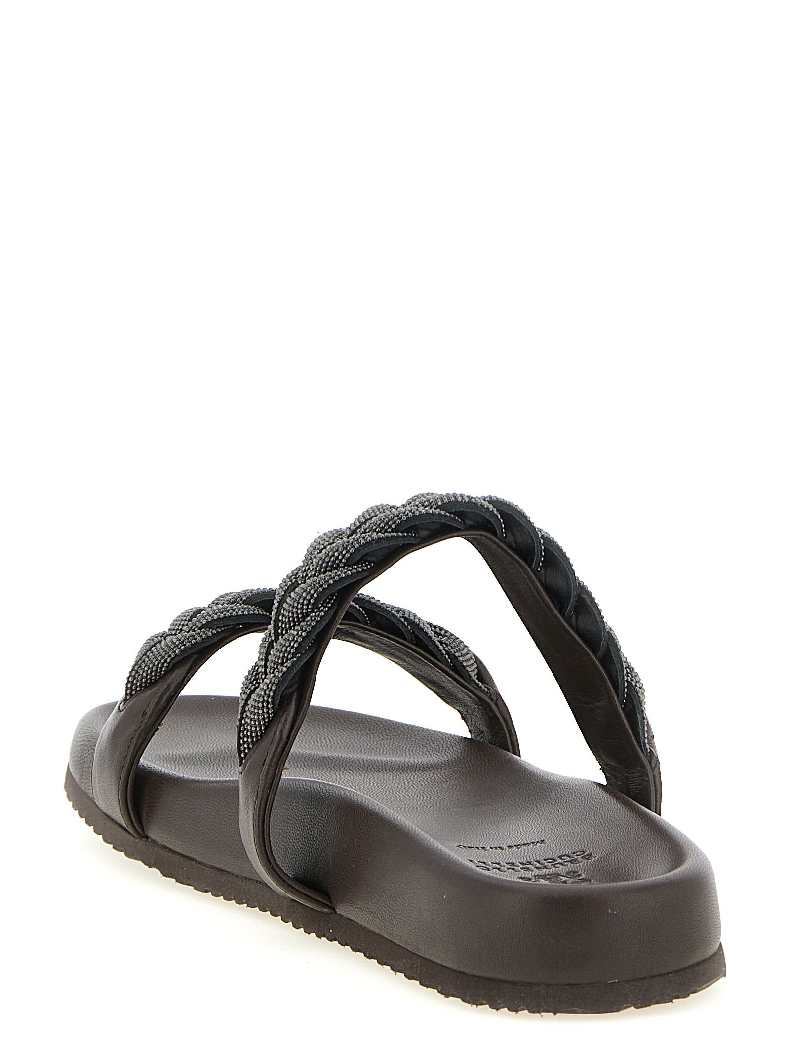 Leather Women's Slides - Brunello Cucinelli - Modalova