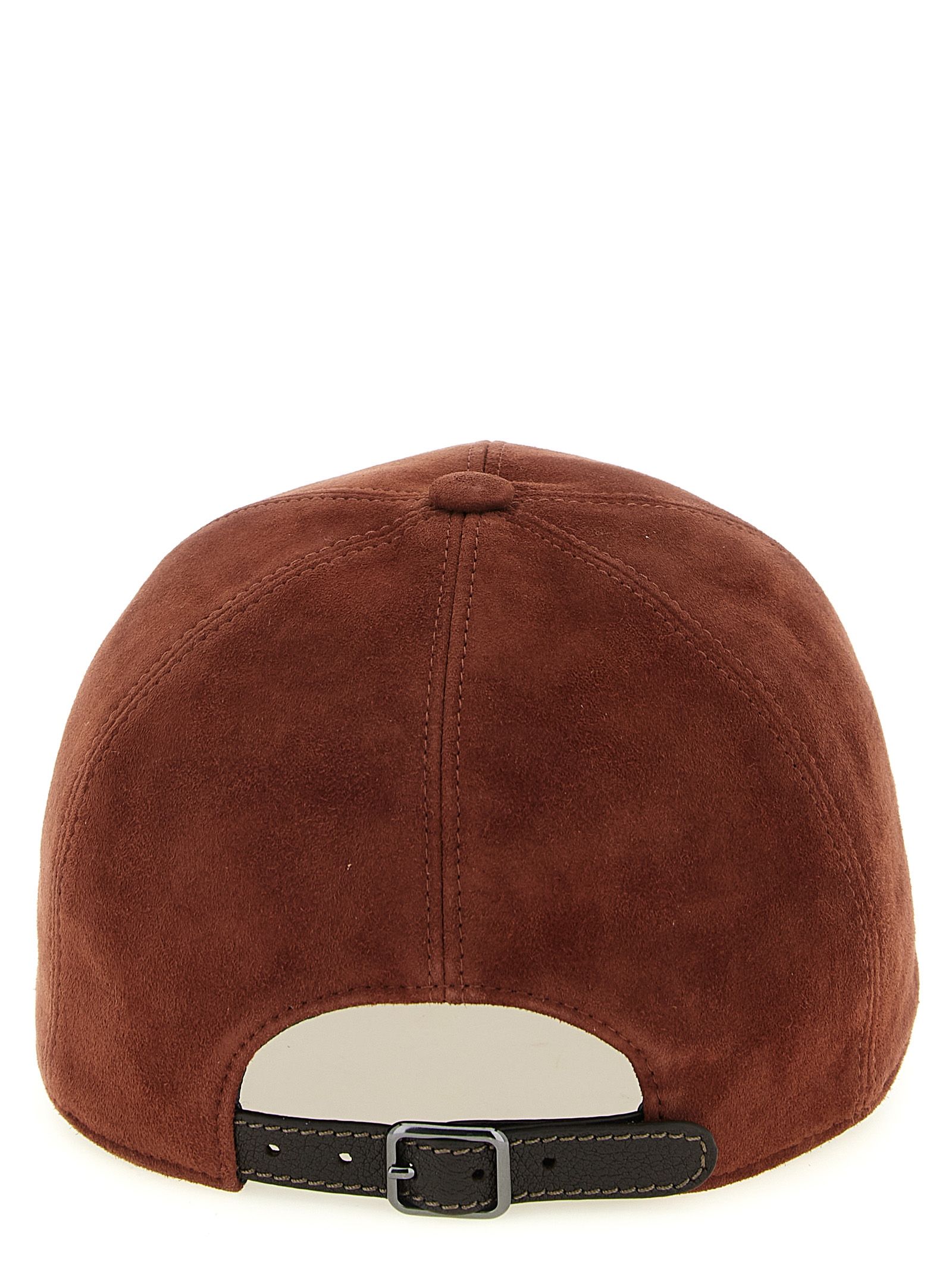 Lamb Leather Cap (Baseball Women's Hat) - Brunello Cucinelli - Modalova