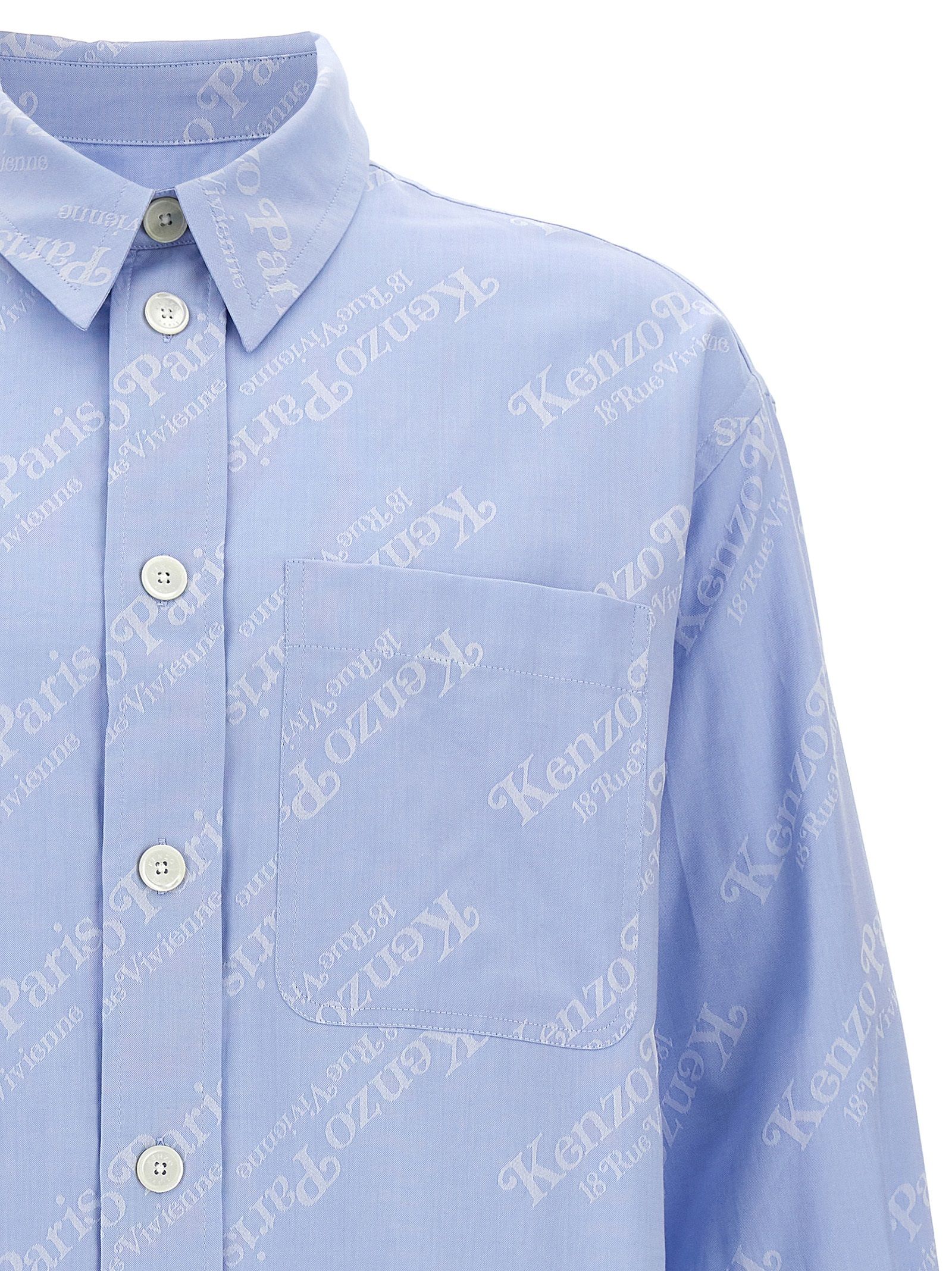 Kenzo Blue Cotton Men's Blouse - Kenzo - Modalova