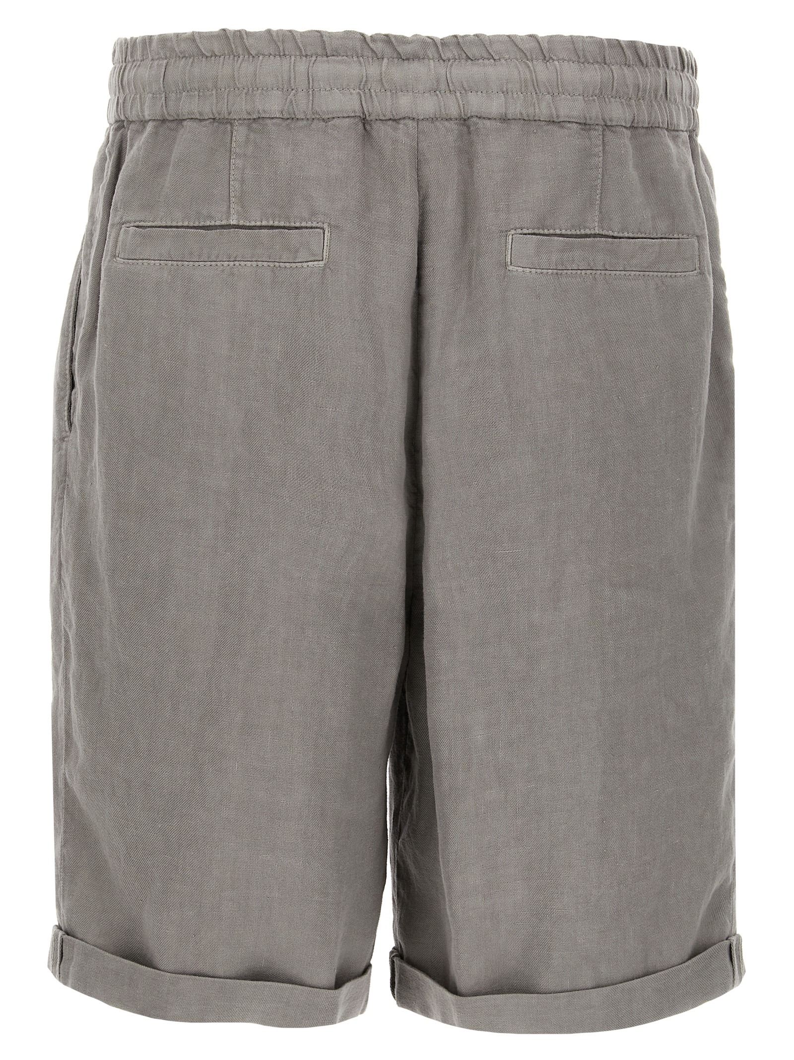 Linen Bermuda Men's Shorts - Brunello Cucinelli - Modalova