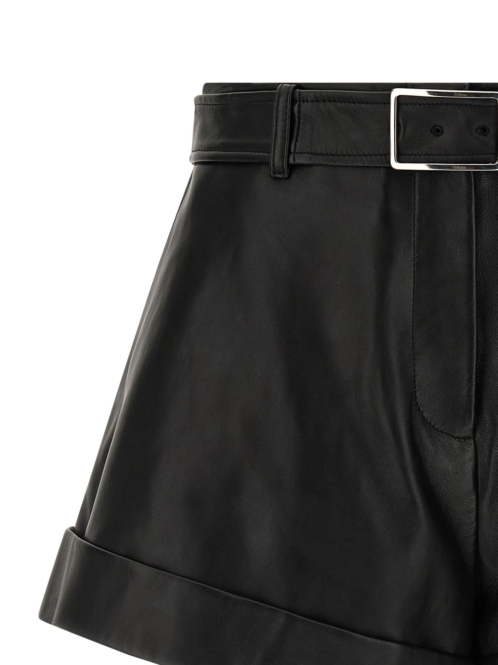 Lamb Leather Bermuda Women's Shorts - Sportmax - Modalova