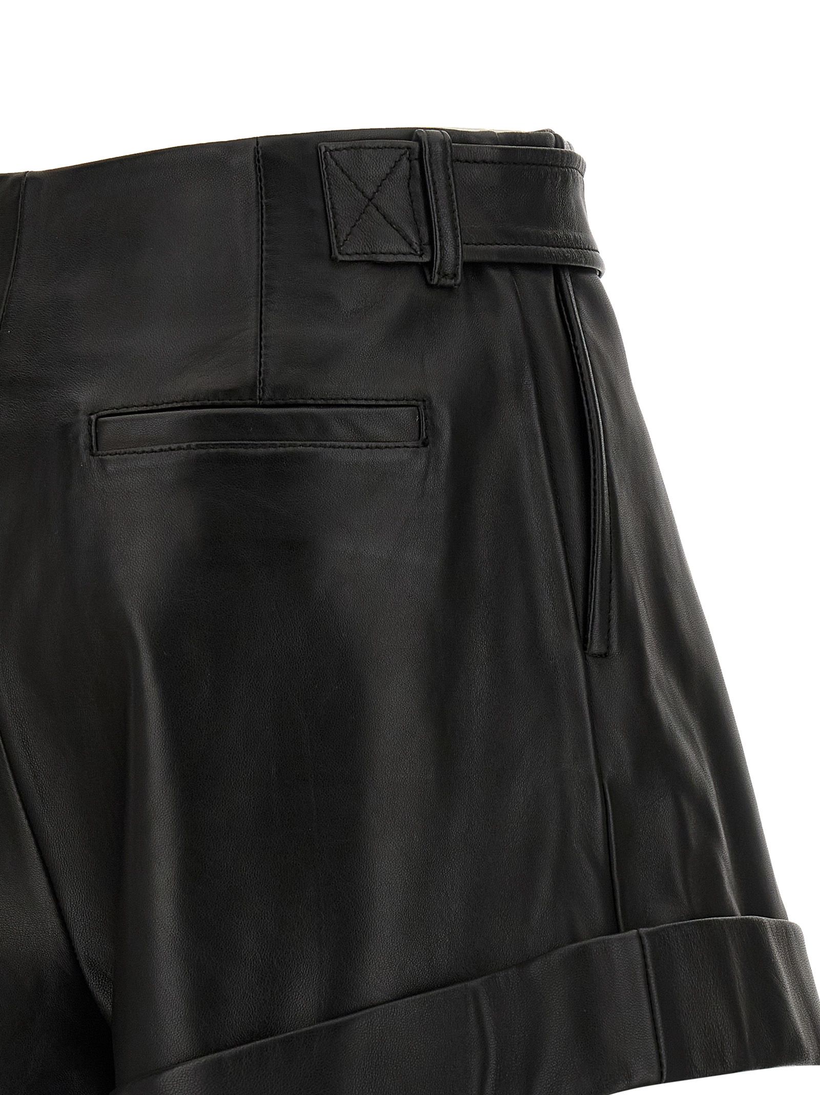 Lamb Leather Bermuda Women's Shorts - Sportmax - Modalova