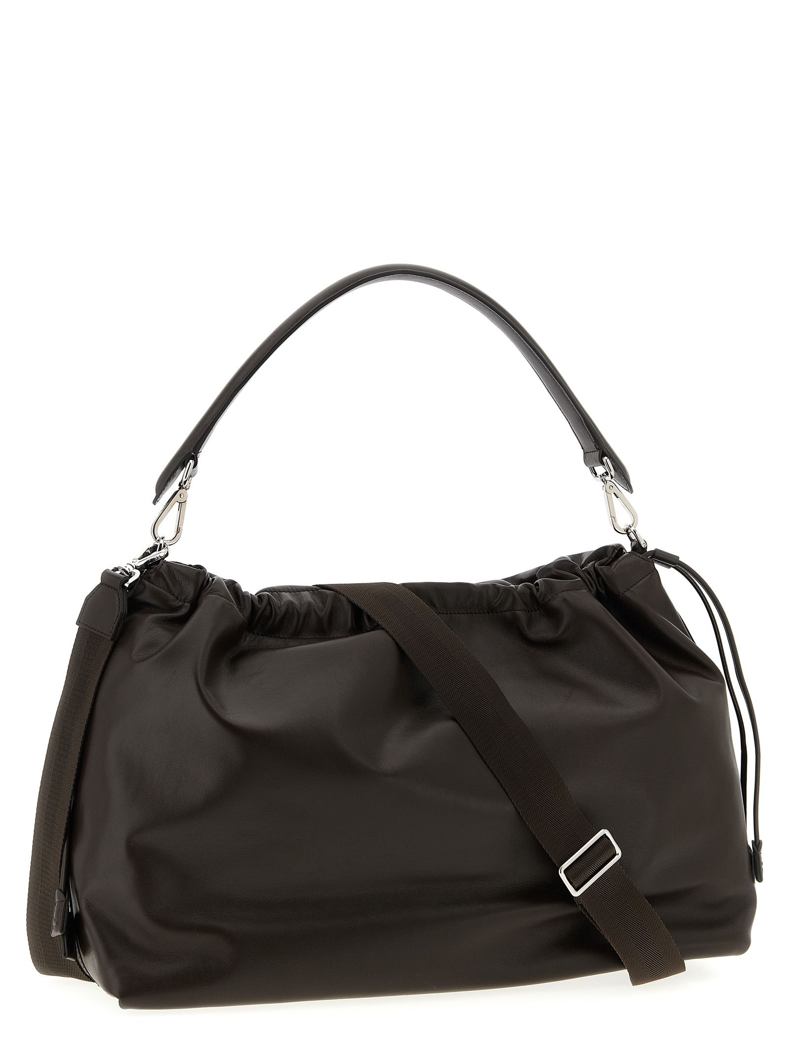 Fendi Brown Calfskin Men's Handbag - Fendi - Modalova