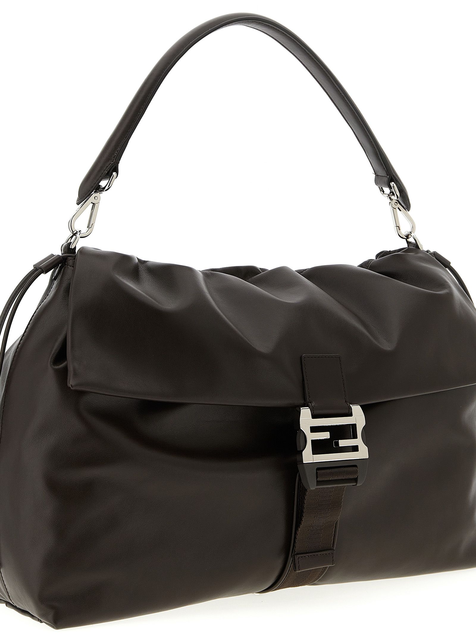 Fendi Brown Calfskin Men's Handbag - Fendi - Modalova