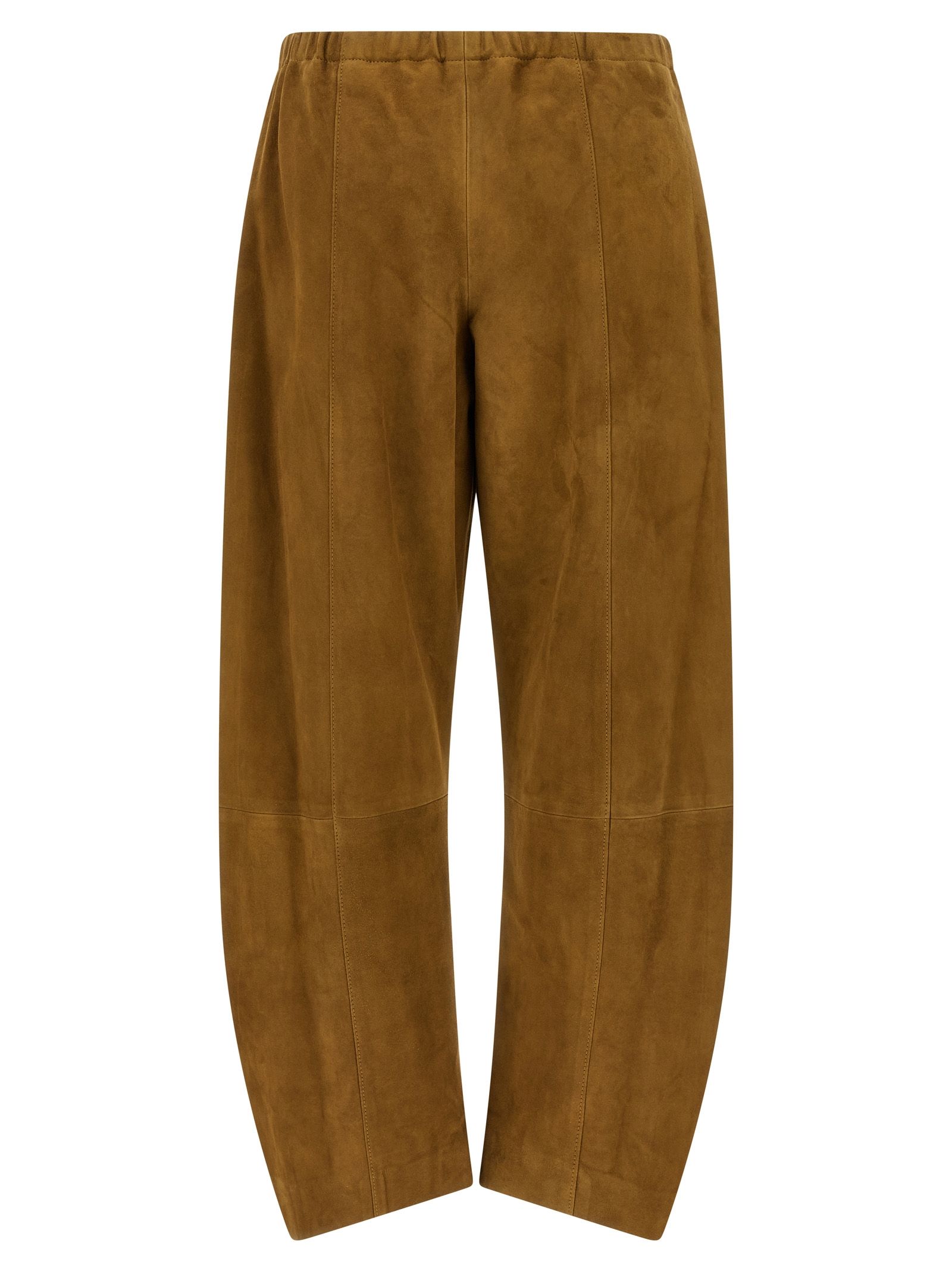 Khaite Brown Leather Women's Pants - Khaite - Modalova