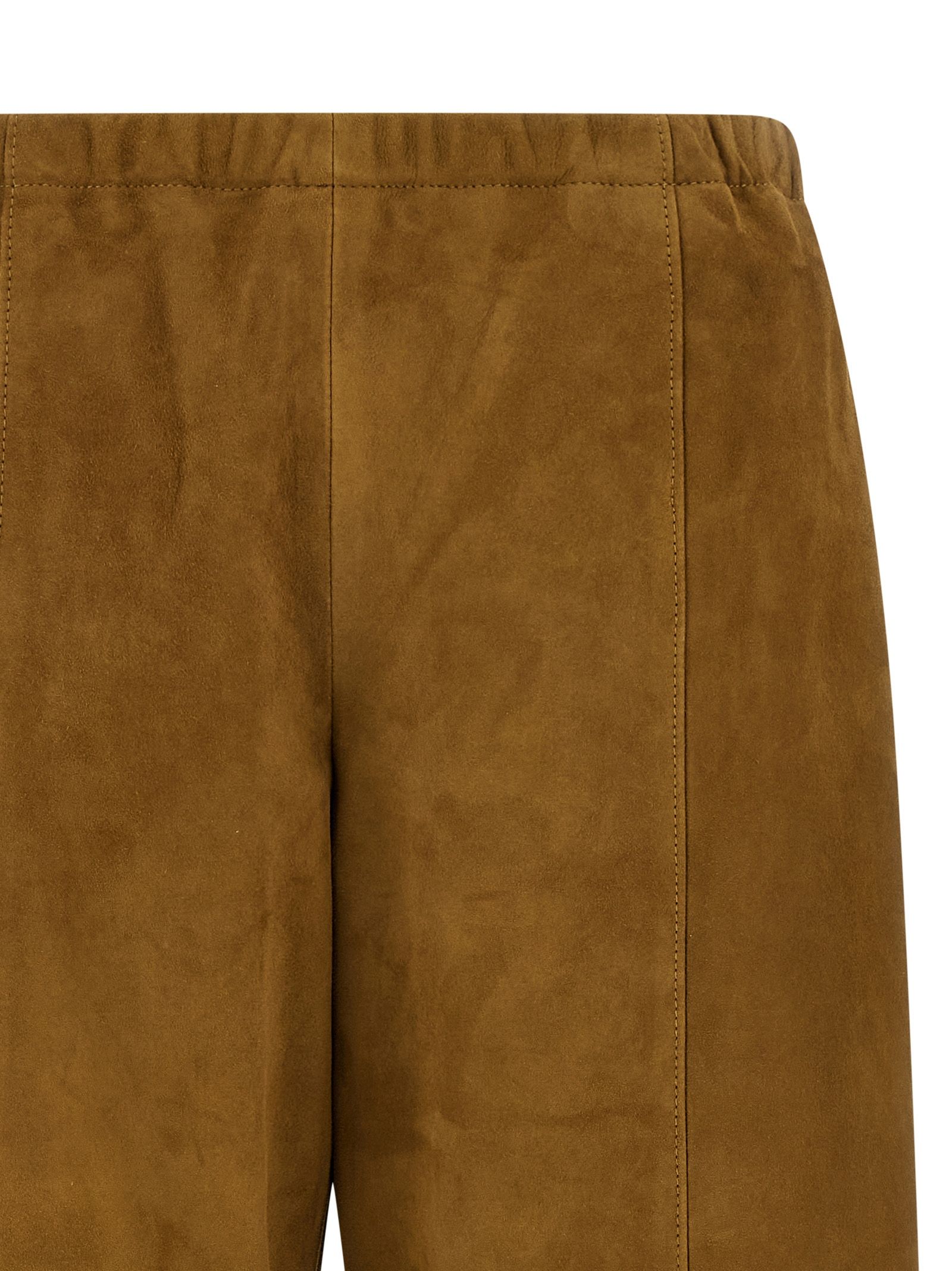 Khaite Brown Leather Women's Pants - Khaite - Modalova