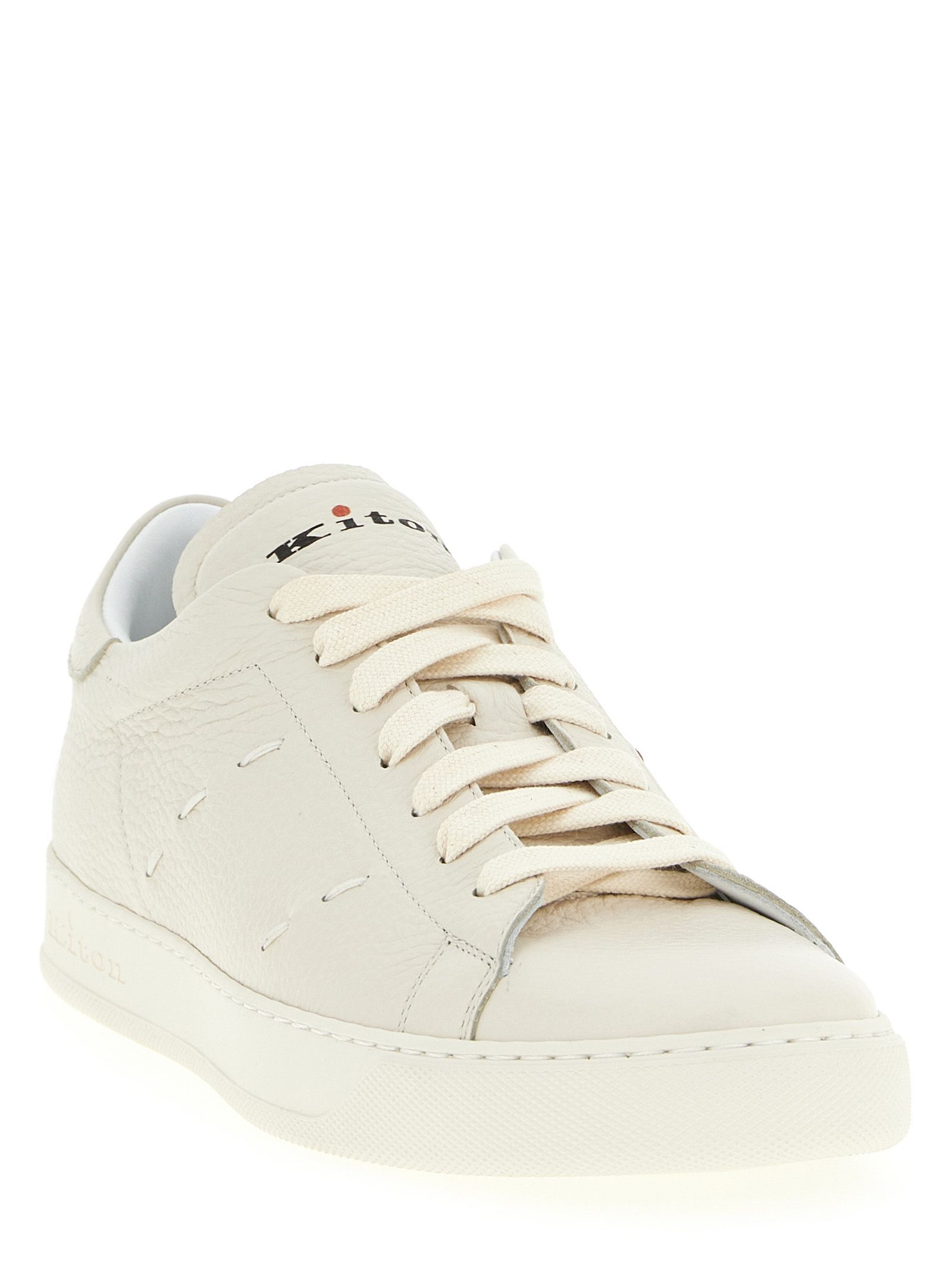 Nubuc Leather Low Top Men's Sneakers - Kiton - Modalova