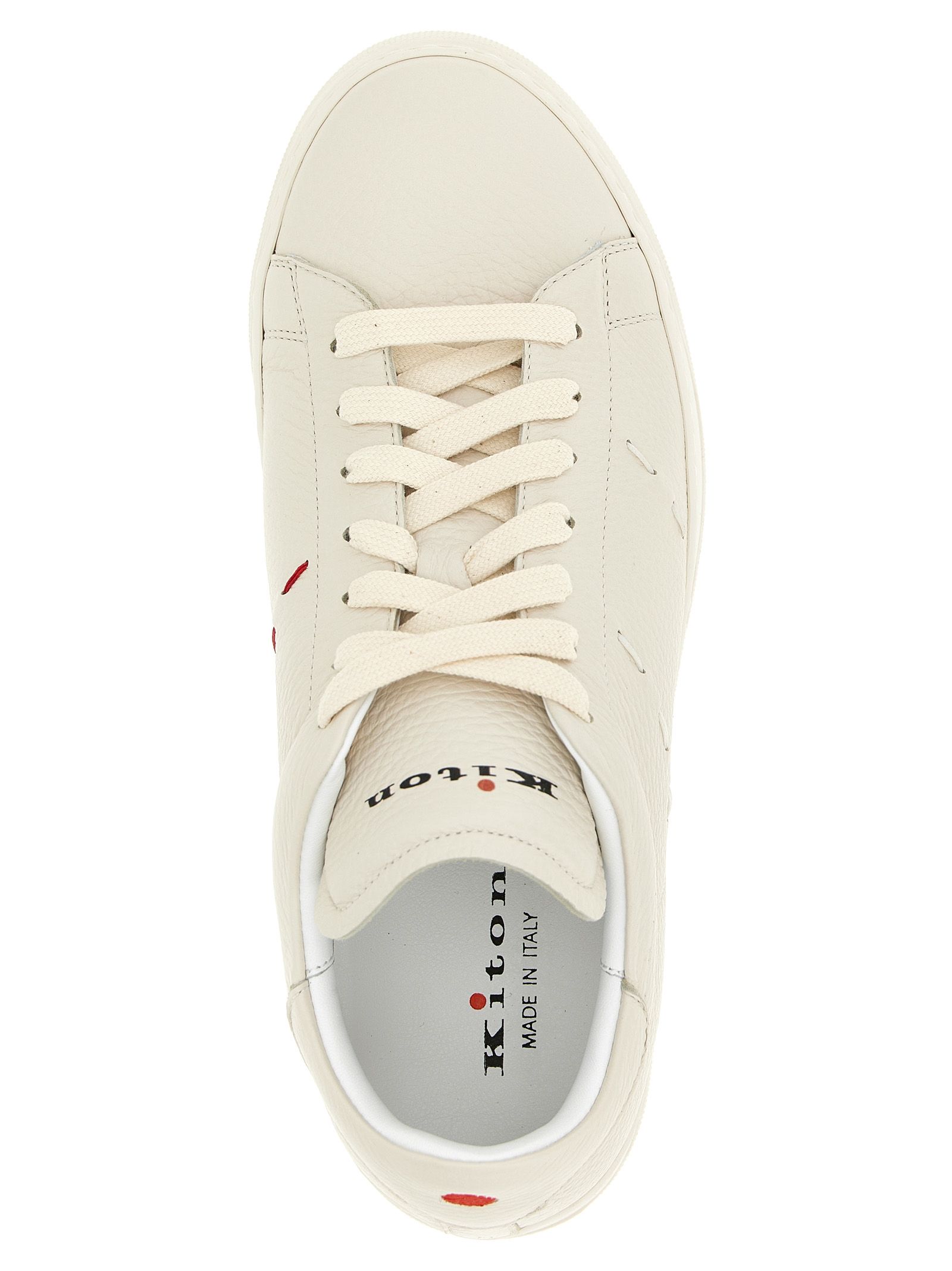 Nubuc Leather Low Top Men's Sneakers - Kiton - Modalova