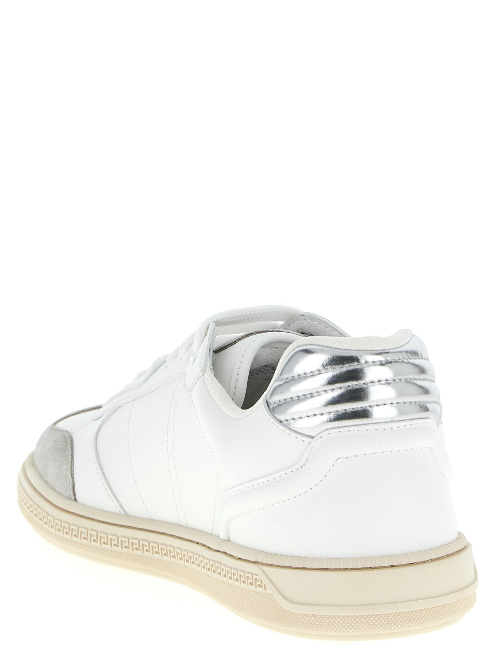 Calfskin Low Top Men's Sneakers - Versace - Modalova
