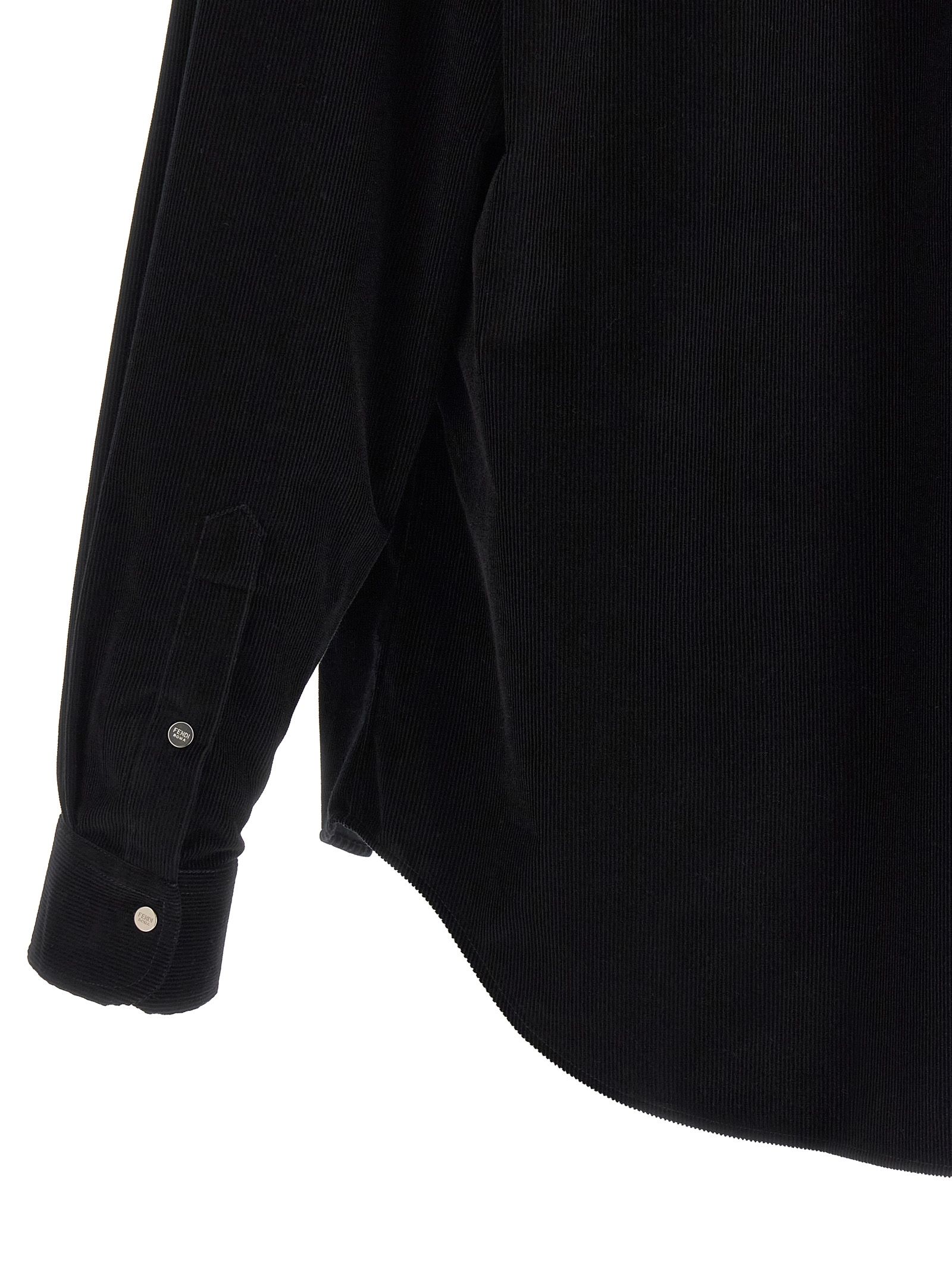 Fendi Black Cotton Men's Blouse - Fendi - Modalova