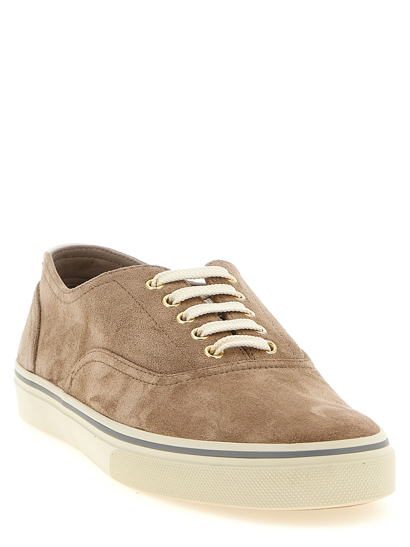 Calfskin Low Top Men's Sneakers - Brunello Cucinelli - Modalova
