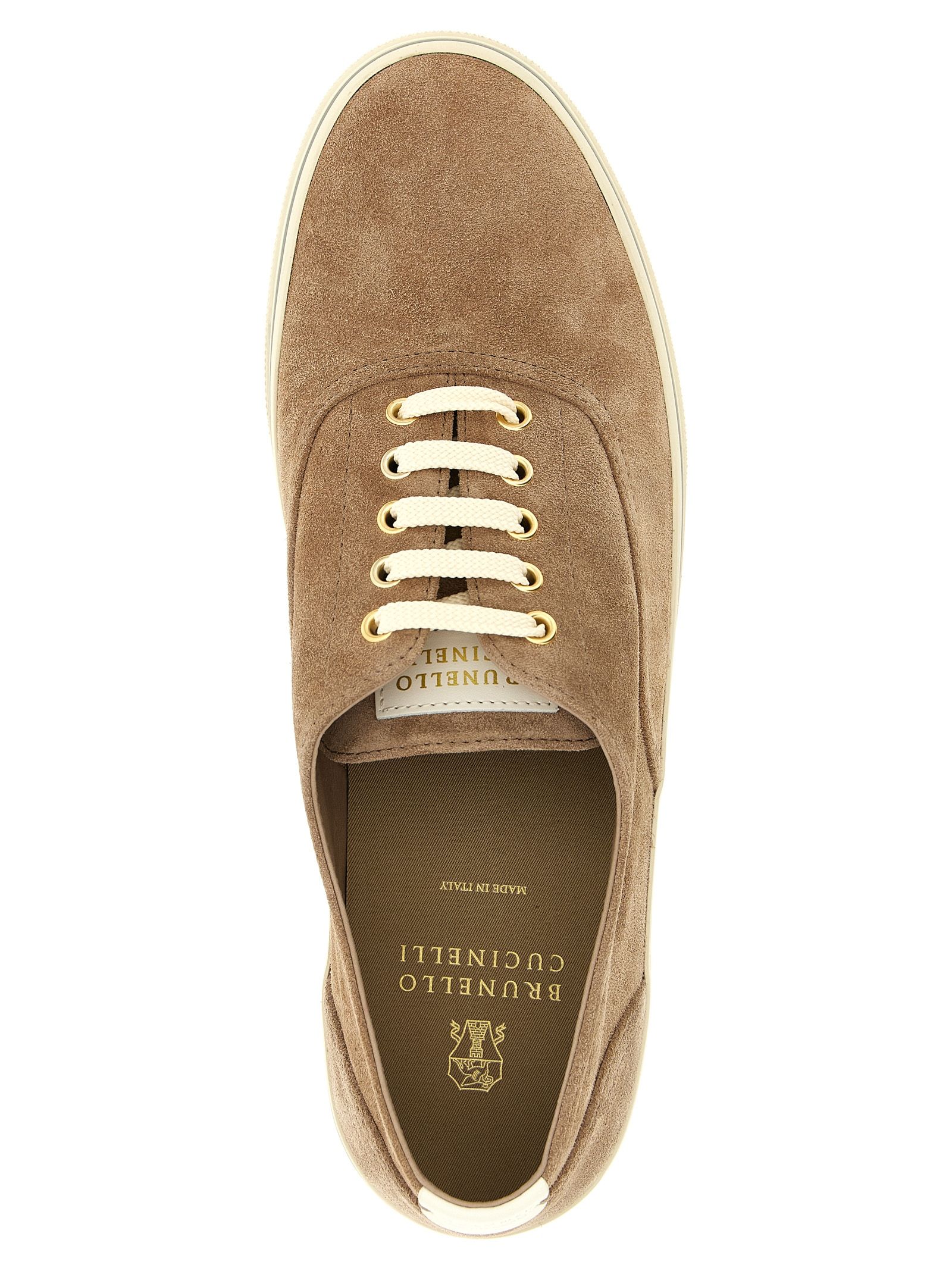 Calfskin Low Top Men's Sneakers - Brunello Cucinelli - Modalova