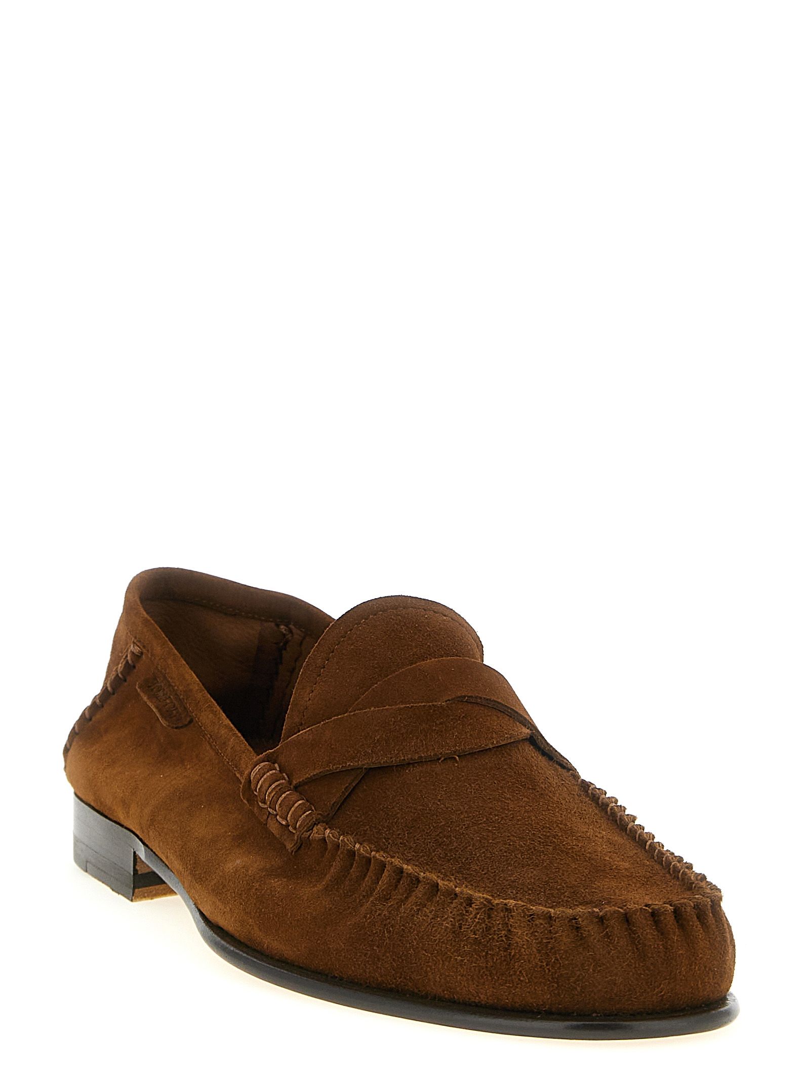 Suede Leather Slip-On Men's Loafers - Tom Ford - Modalova