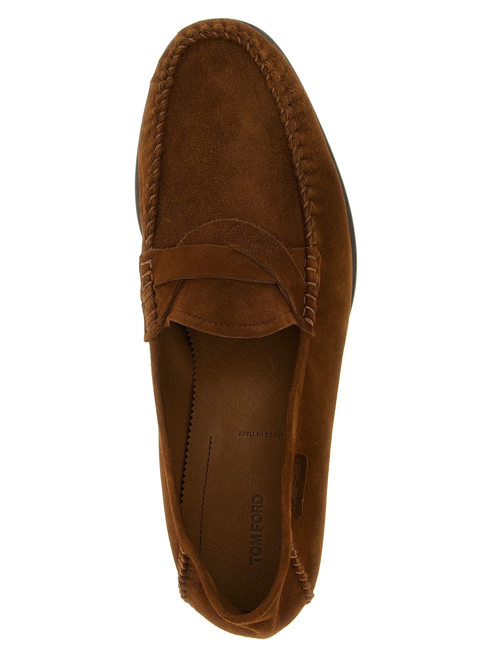 Suede Leather Slip-On Men's Loafers - Tom Ford - Modalova