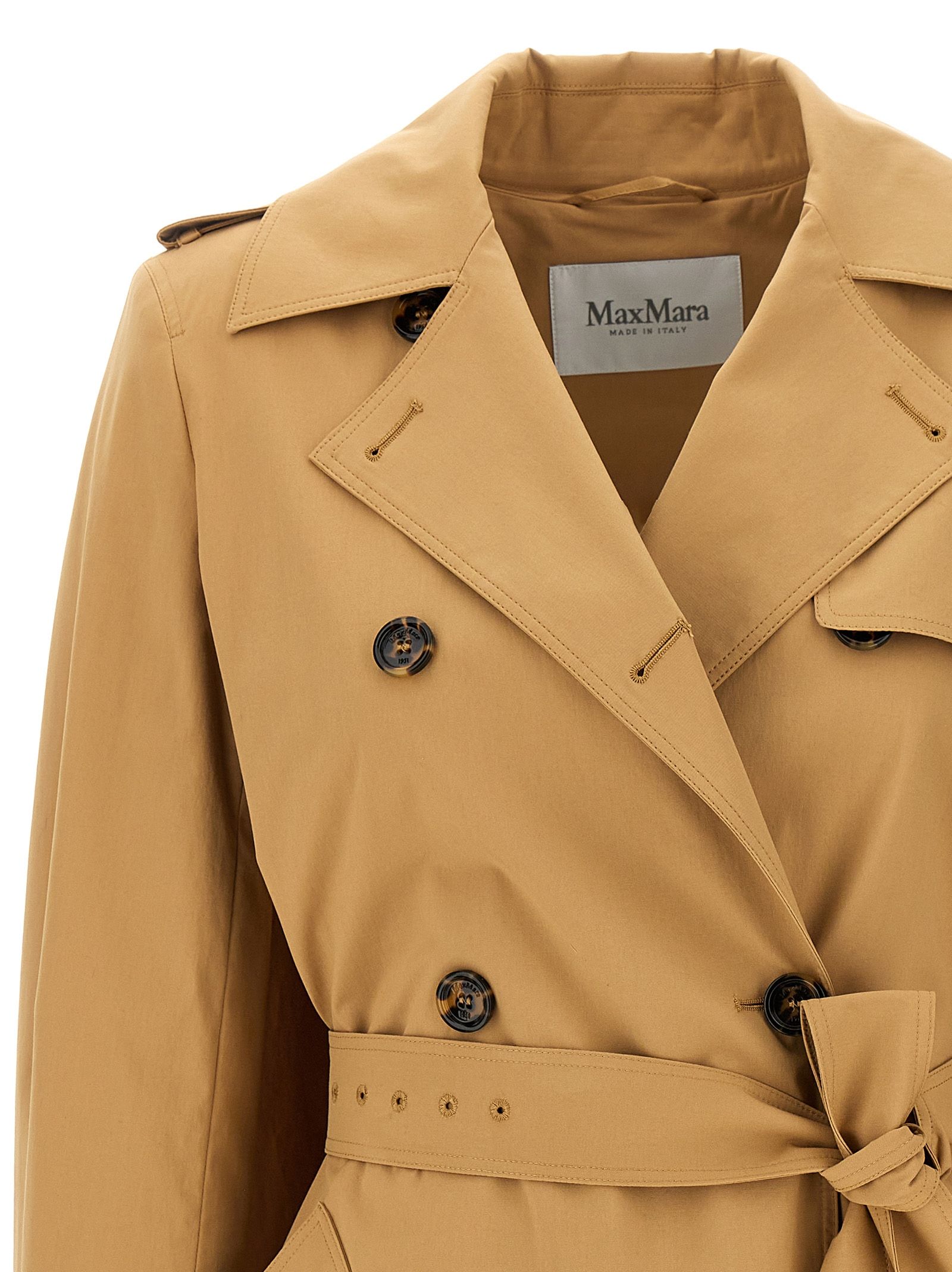 Max Mara Brown Cotton Women's Coat - Max Mara - Modalova
