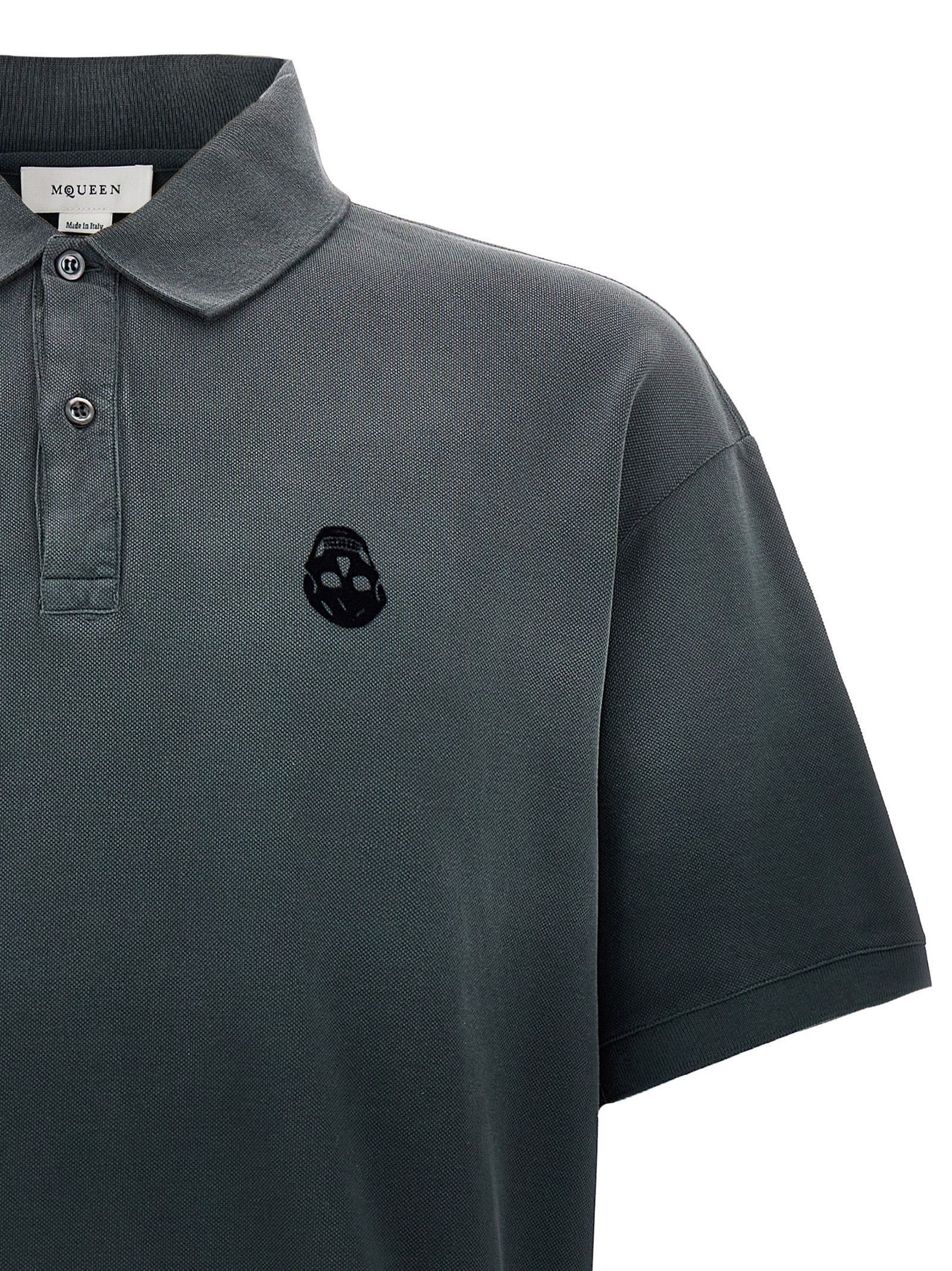 Cotton Polo Men's Shirt - Alexander McQueen - Modalova