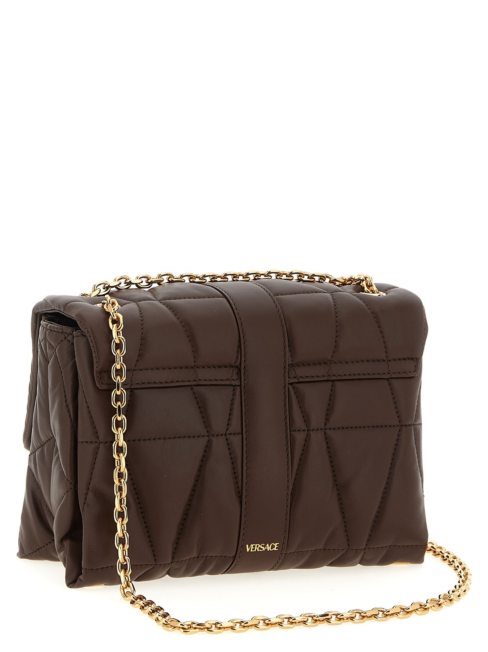 Lamb Leather Shoulder Women's Bag - Versace - Modalova