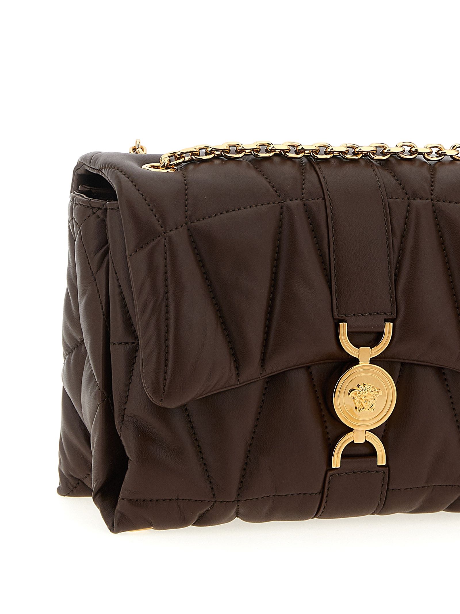 Lamb Leather Shoulder Women's Bag - Versace - Modalova