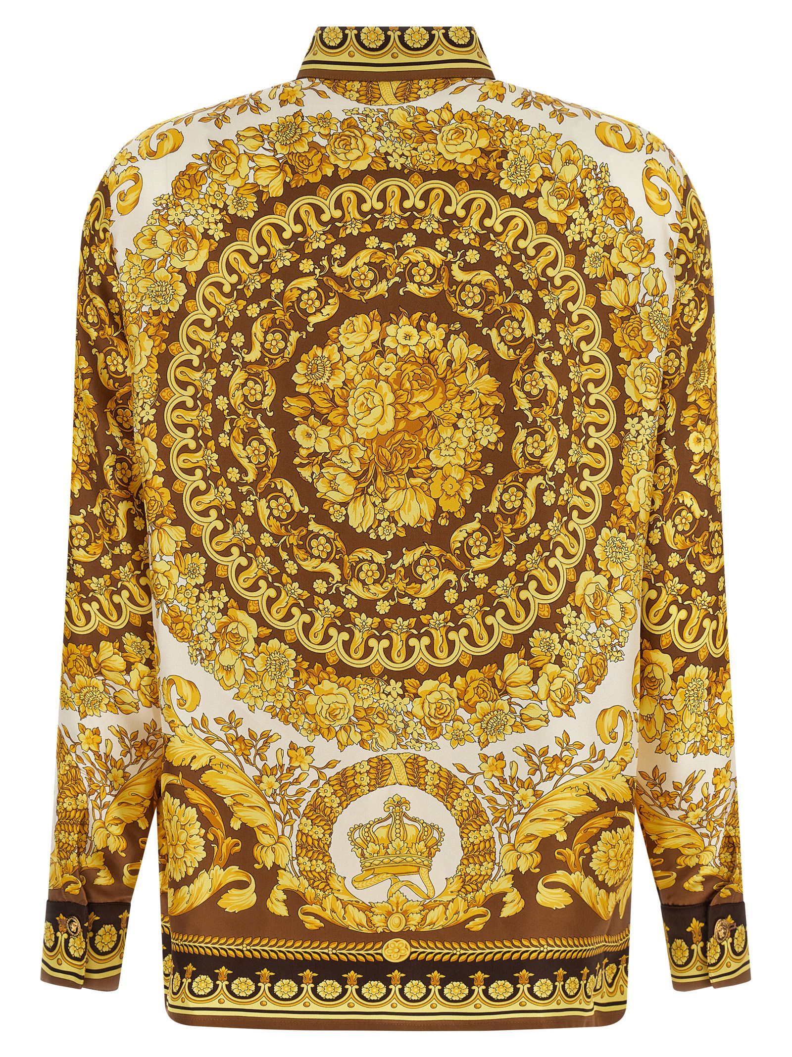 Versace Gold Silk Women's Blouse - Versace - Modalova