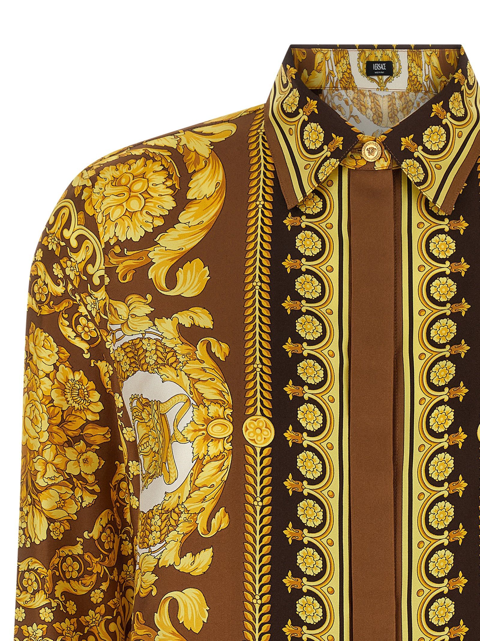 Versace Gold Silk Women's Blouse - Versace - Modalova