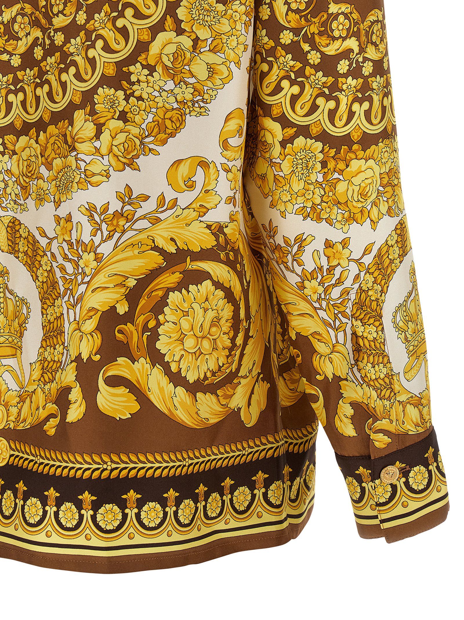 Versace Gold Silk Women's Blouse - Versace - Modalova