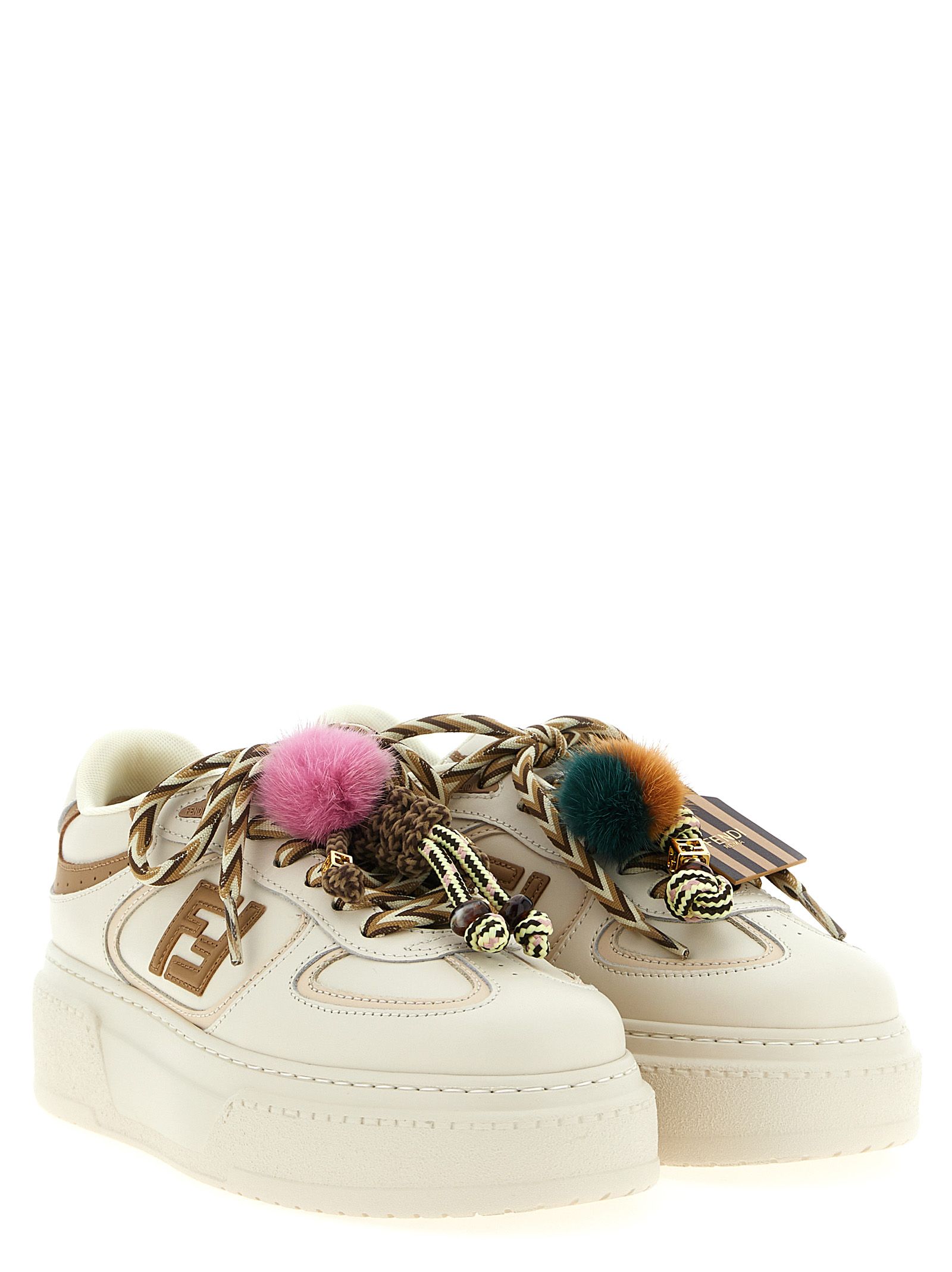Calfskin Platform Women's Sneakers - Fendi - Modalova