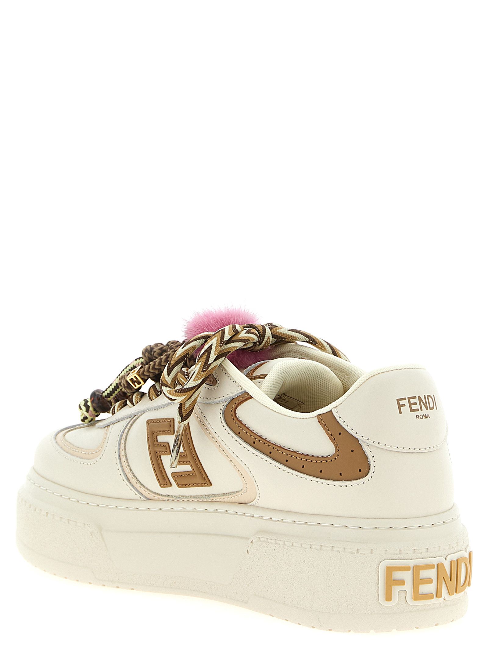 Calfskin Platform Women's Sneakers - Fendi - Modalova