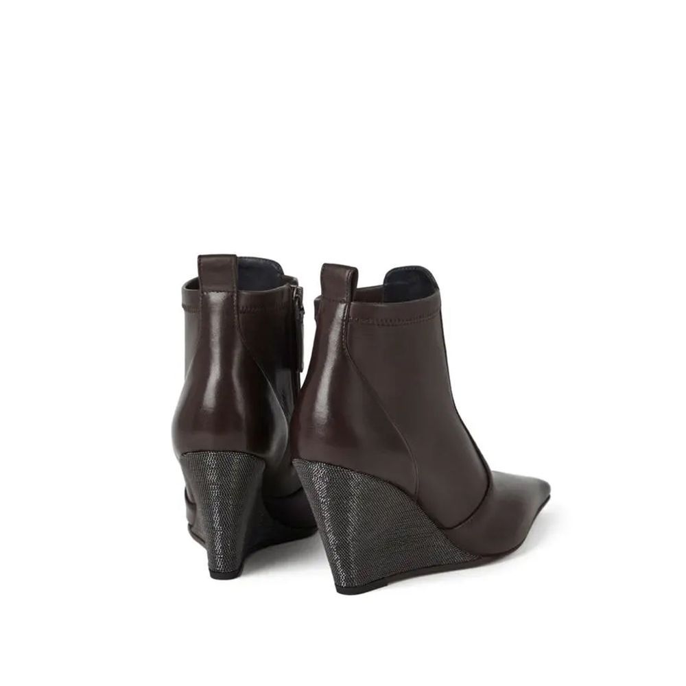 Leather Ankle Women's Boots - Brunello Cucinelli - Modalova