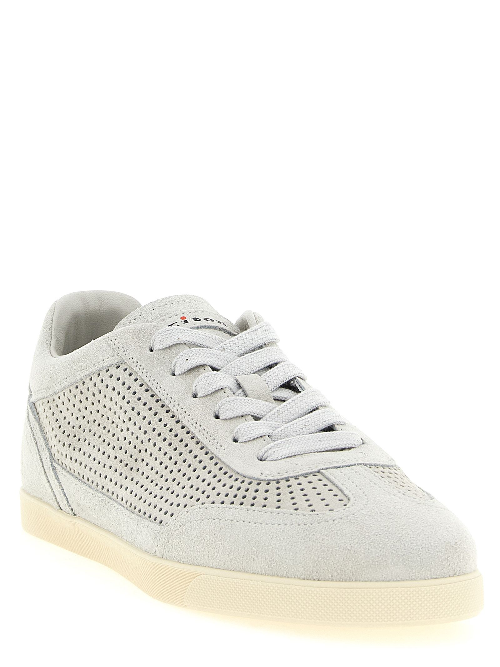 Calfskin Low Top Men's Sneakers - Kiton - Modalova