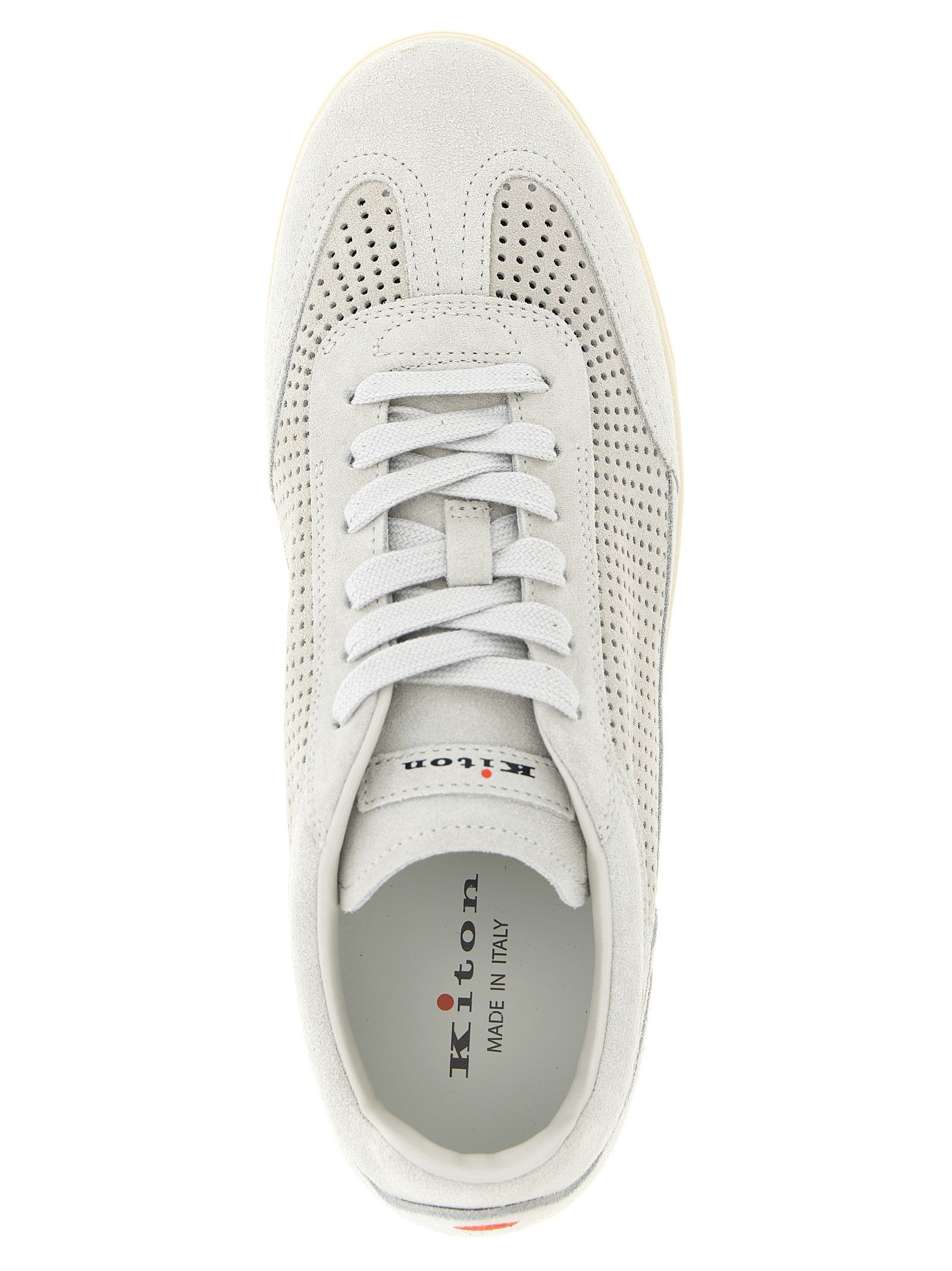 Calfskin Low Top Men's Sneakers - Kiton - Modalova