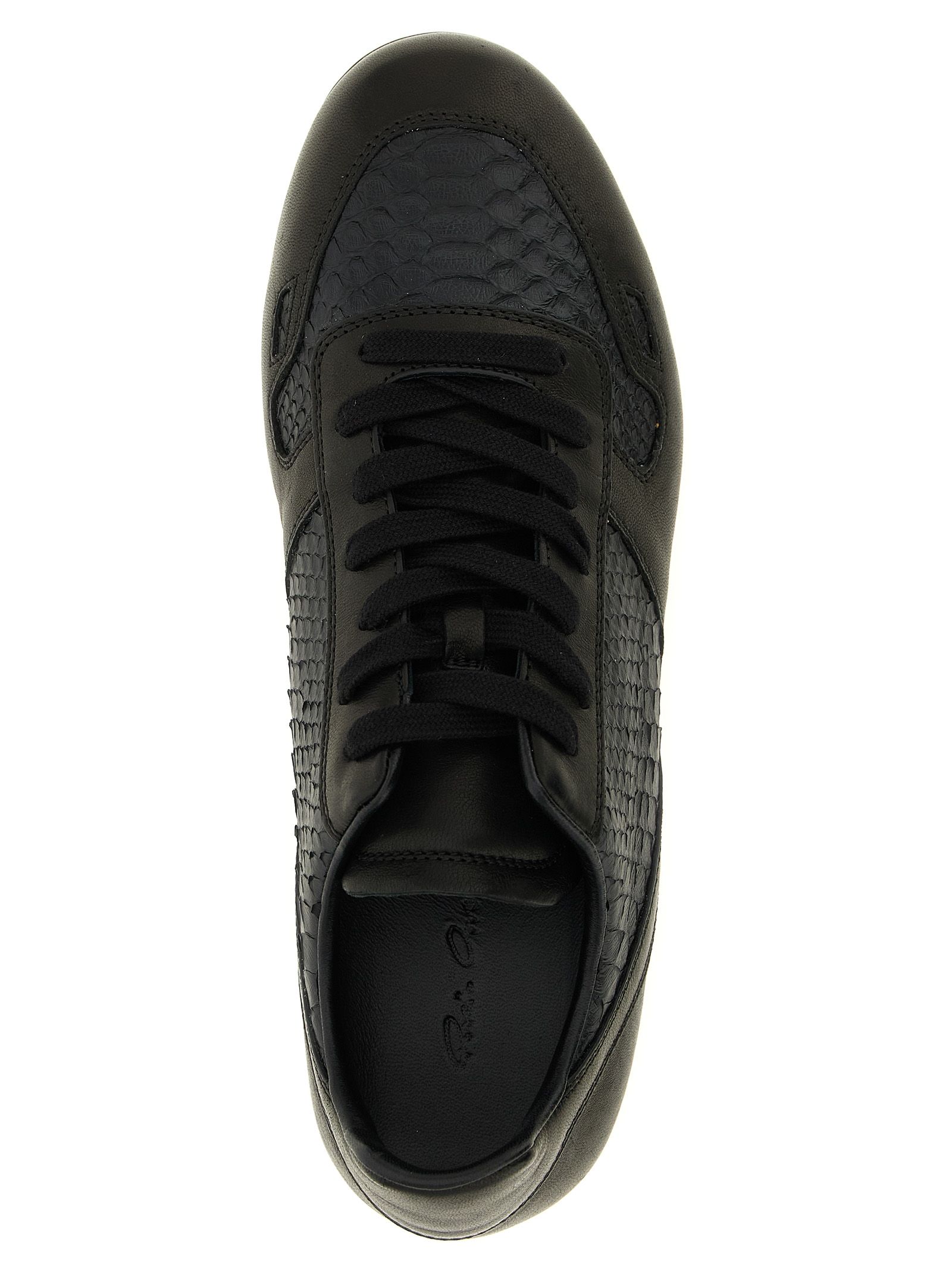 Lamb Leather Low Top Men's Sneakers - Rick Owens - Modalova