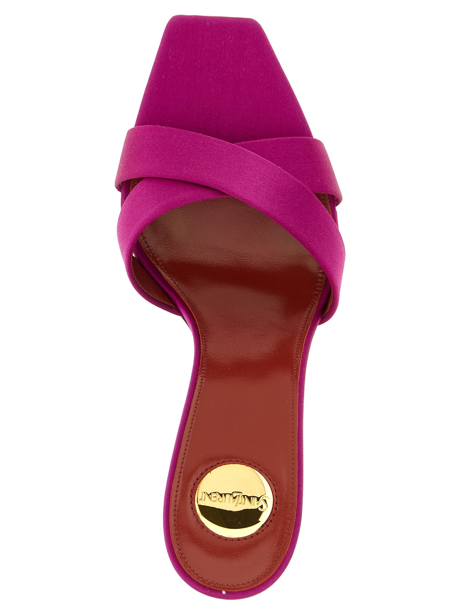 Viscose Stiletto Heel Women's Sandals - Saint Laurent - Modalova