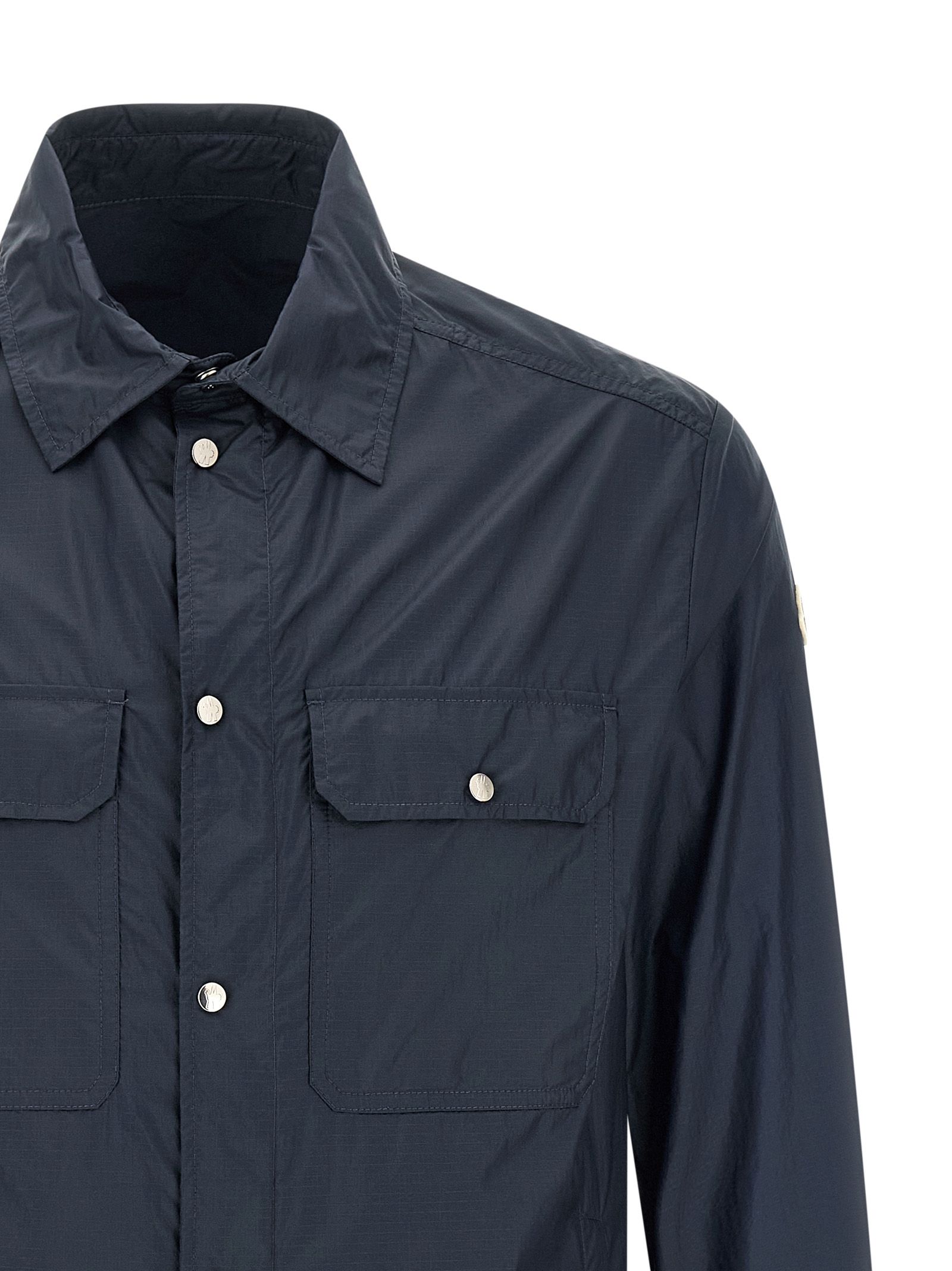 Moncler Blue Polyamide Men's Blouse - Moncler - Modalova