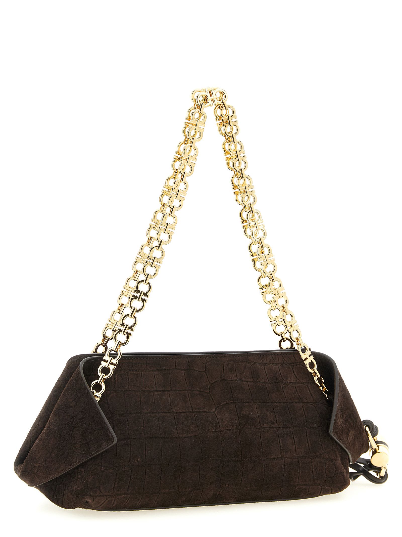 Goatskin Shoulder Women's Bag - Ferragamo - Modalova