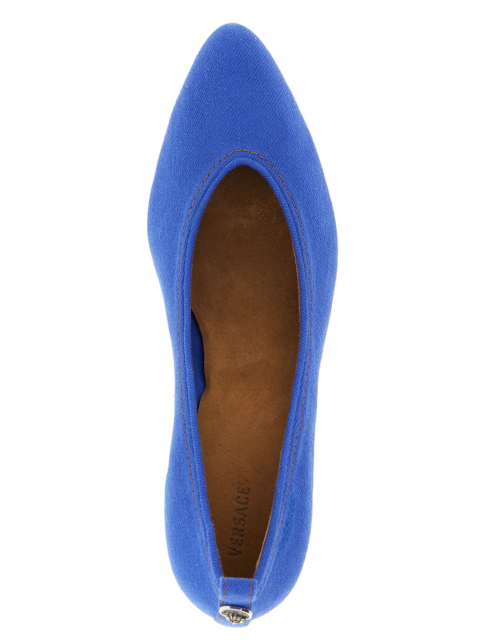 Cotton Mid Heel Women's Pumps - Versace - Modalova