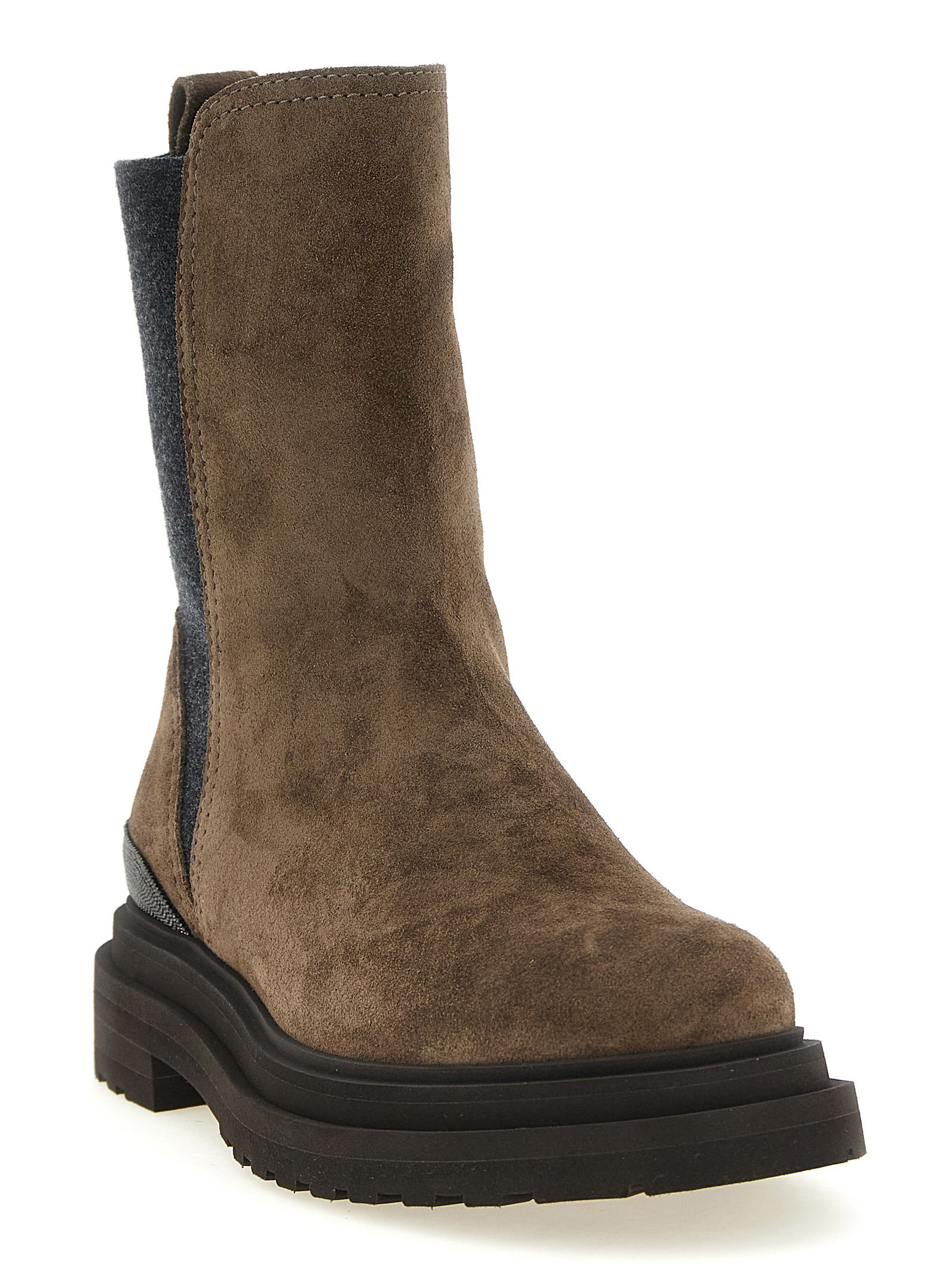 Calfskin Ankle Women's Boots - Brunello Cucinelli - Modalova