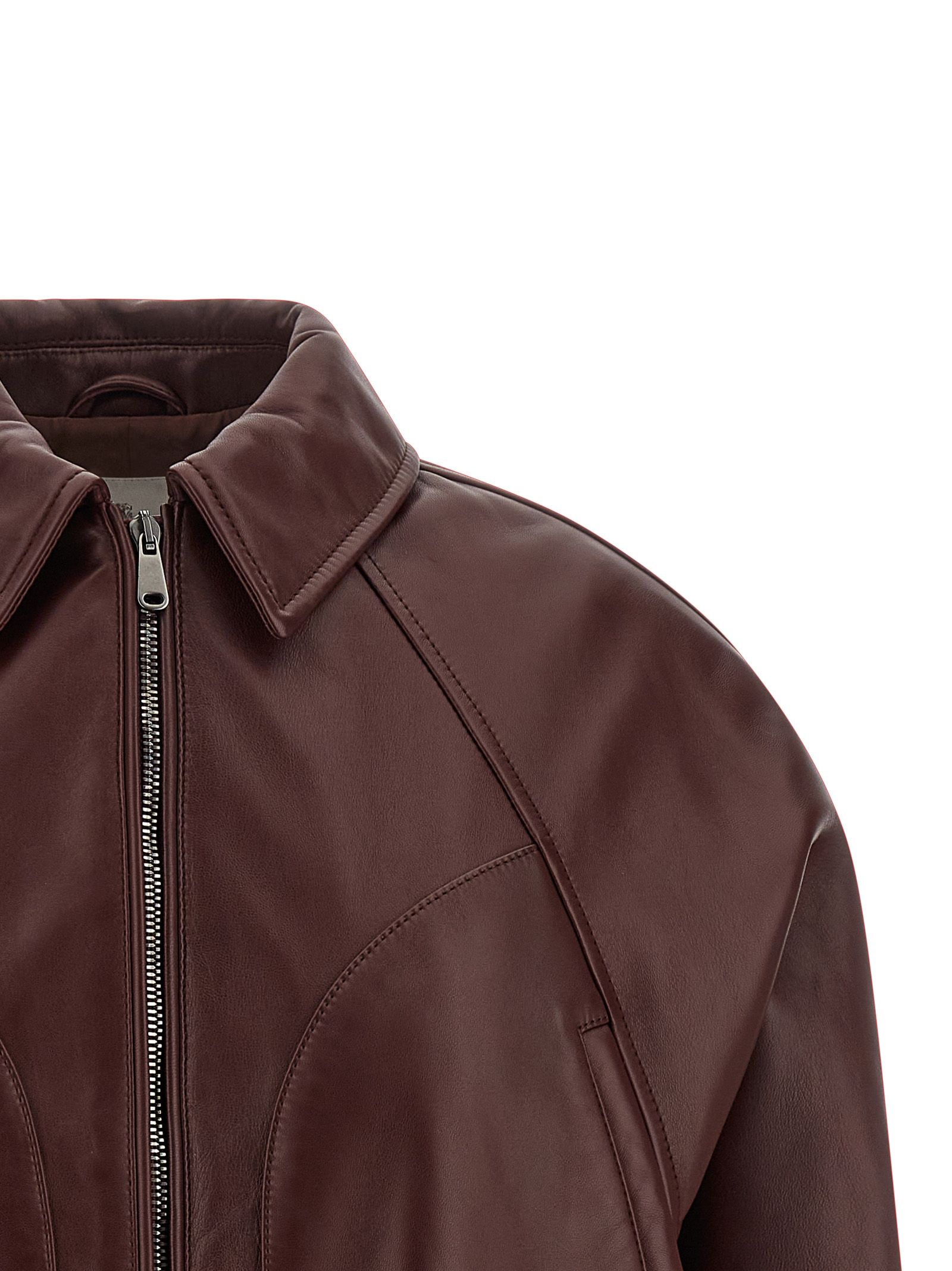 Calfskin Leather Women's Jacket - Brunello Cucinelli - Modalova