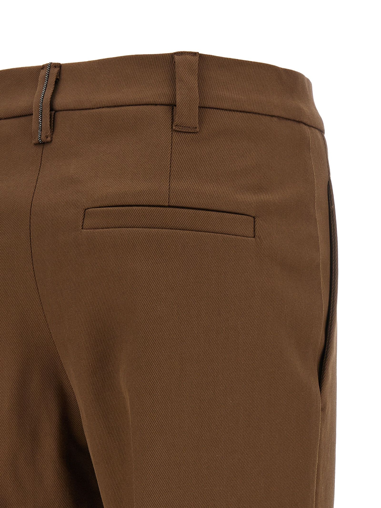 Cotton Cropped Women's Pants - Brunello Cucinelli - Modalova