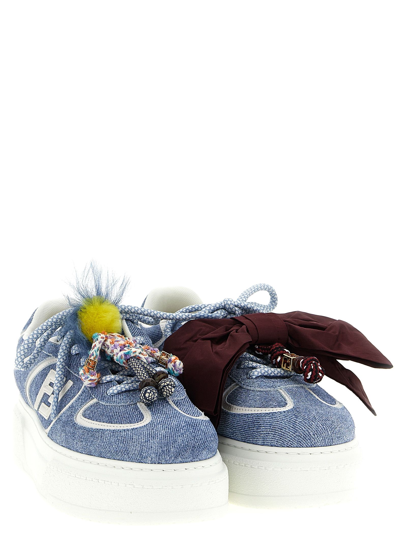 Calfskin Platform Women's Sneakers - Fendi - Modalova