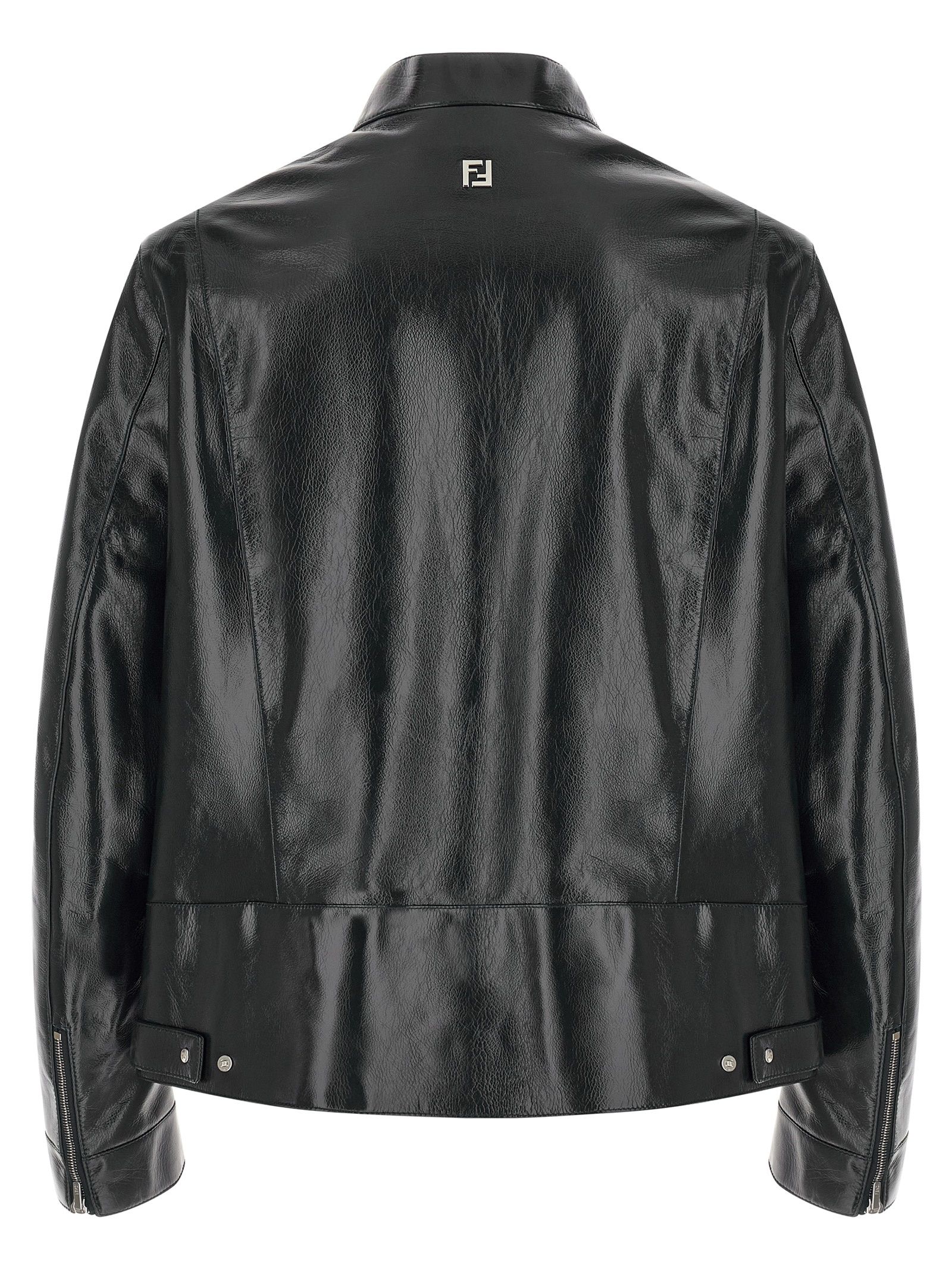 Lamb Leather Leather Men's Jacket - Fendi - Modalova