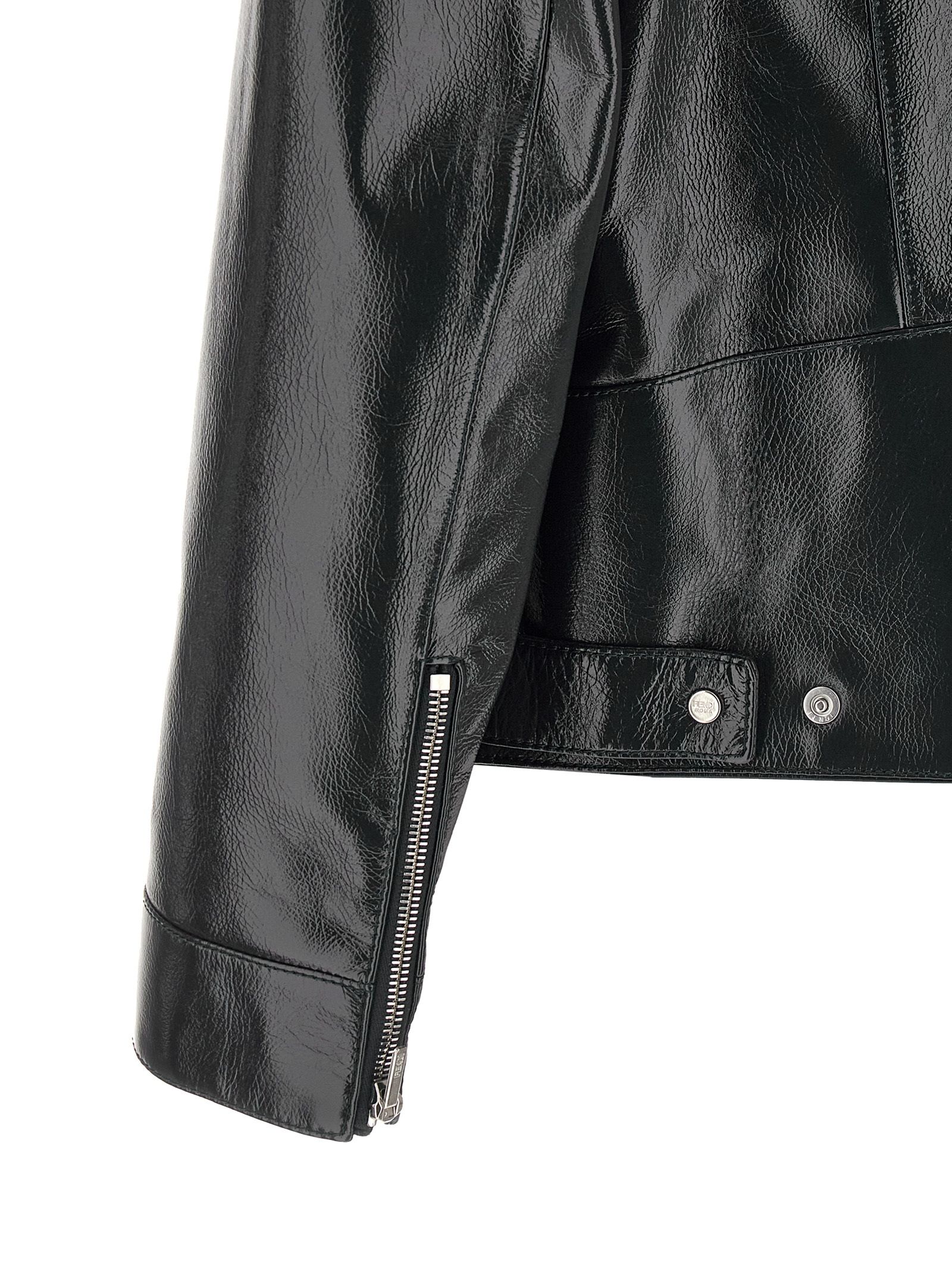 Lamb Leather Leather Men's Jacket - Fendi - Modalova